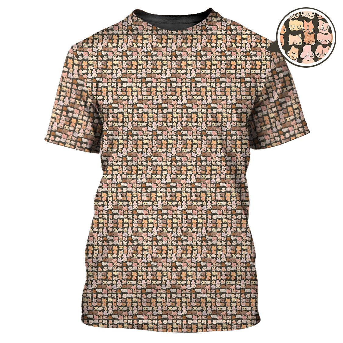 Funny Golf Shirt,  Boob Pattern Golf Polos for Men, Crazy Golf Shirts
