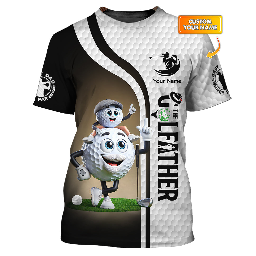 Custom Golf Dad Tee – The Golfather Shirt with Funny Golf Ball Design