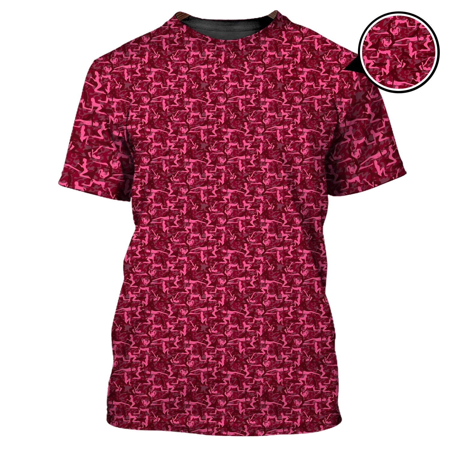 Funny Golf Pattern Polos, Pink Golf Shirt For Men, Golf Gift For Golfers