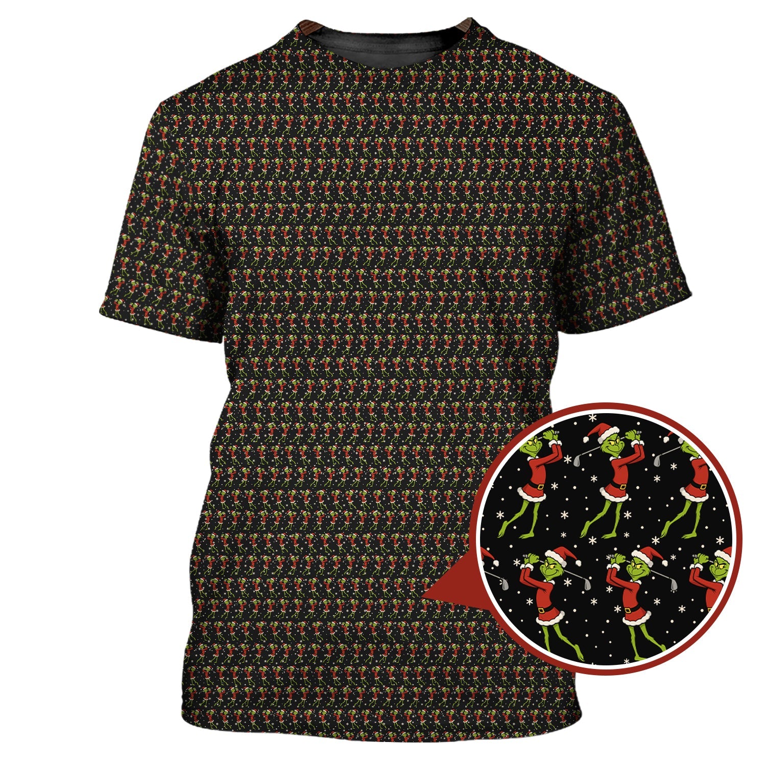 Funny Grinch Golf Shirt, Pattern Golf Shirt, Crazy Golf Shirt For Golfer, Golf Gift For Men