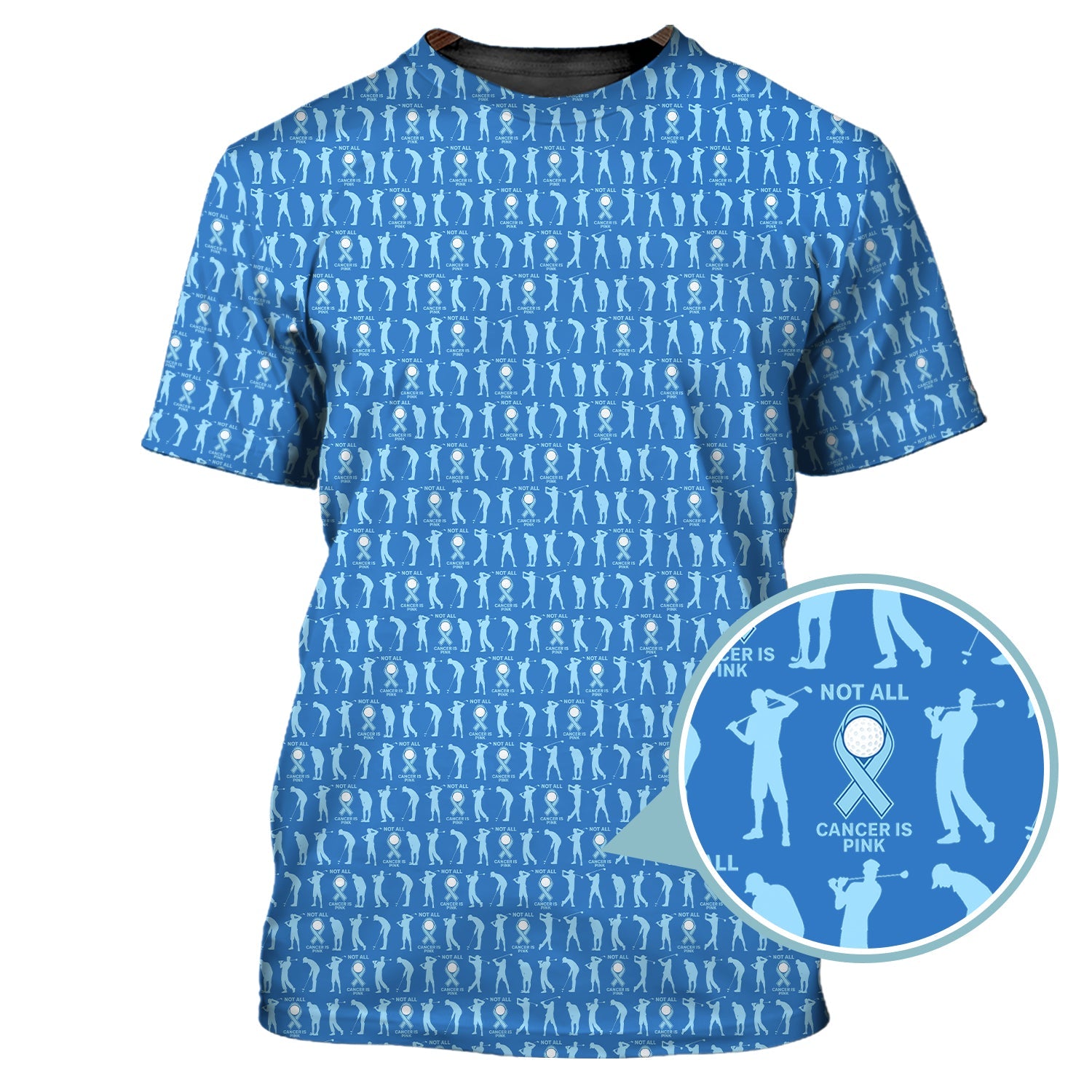 Funny Golf Pattern Shirt For Men, Prostate Cancer Golf Shirt, Golf Pattern Shirt For Golfer