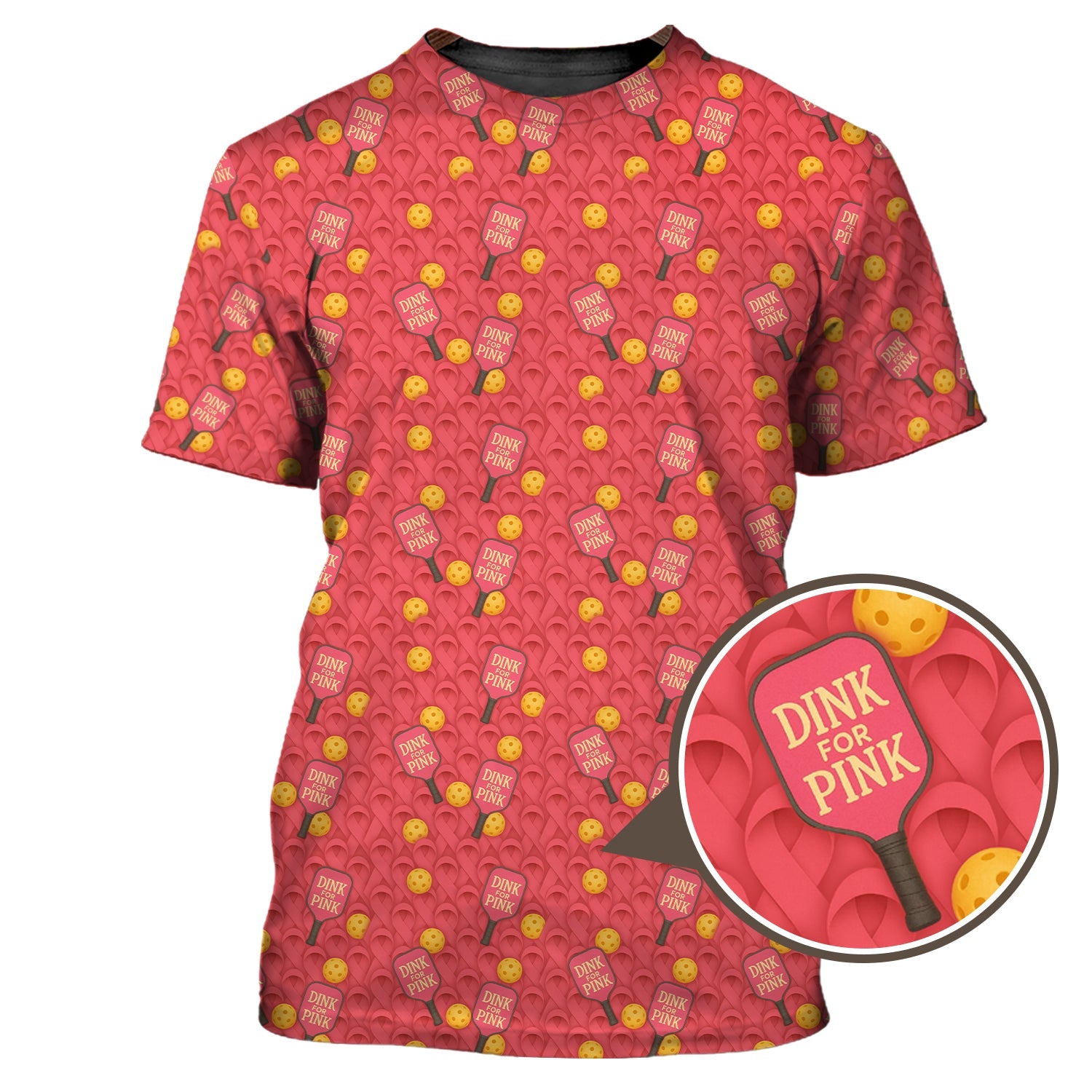 Dink For Pink Pattern Pickleball Shirt, Women’s Pickleball Shirt, Gift For Pickleball Lover
