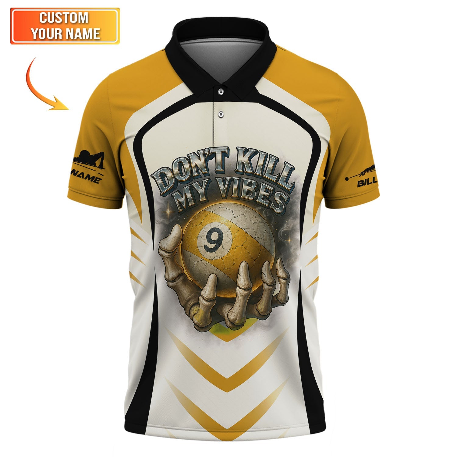 Don’t Kill My Vibes Custom Billiard Shirts, 9 ball Shirt, Pool Jersey