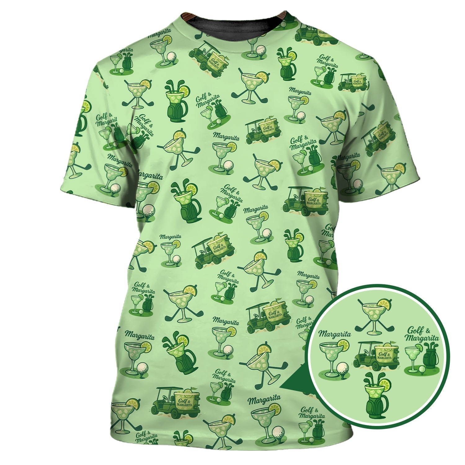 Ladies Golf Pattern Polos, Golf & Margarita Women's Golf Shirt, Cocktail And Golf Shirts For Golfers