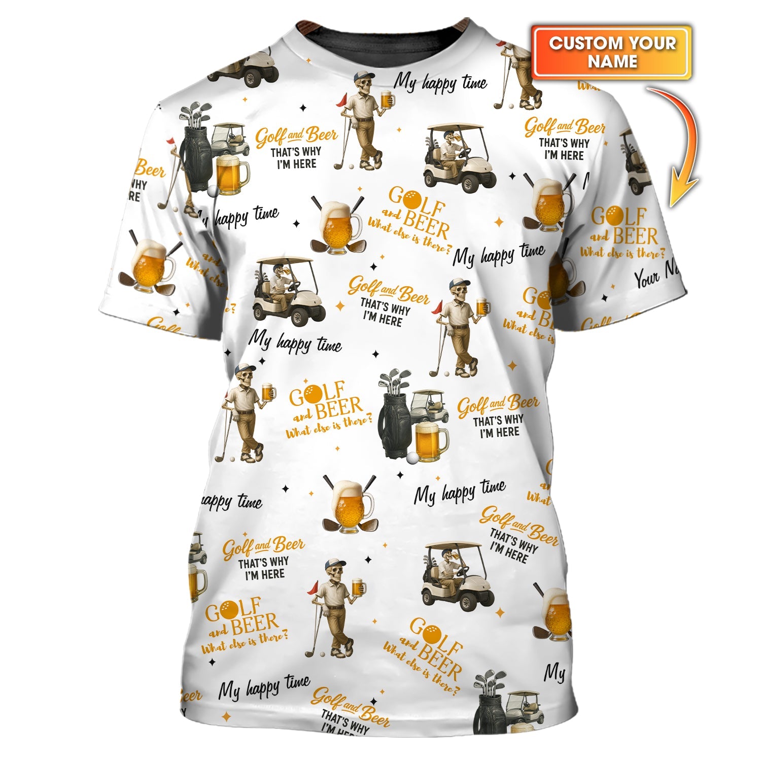 Golf and Beer That's Why I'm Here Shirt – Funny Golf Shirt for Golfers & Club Members