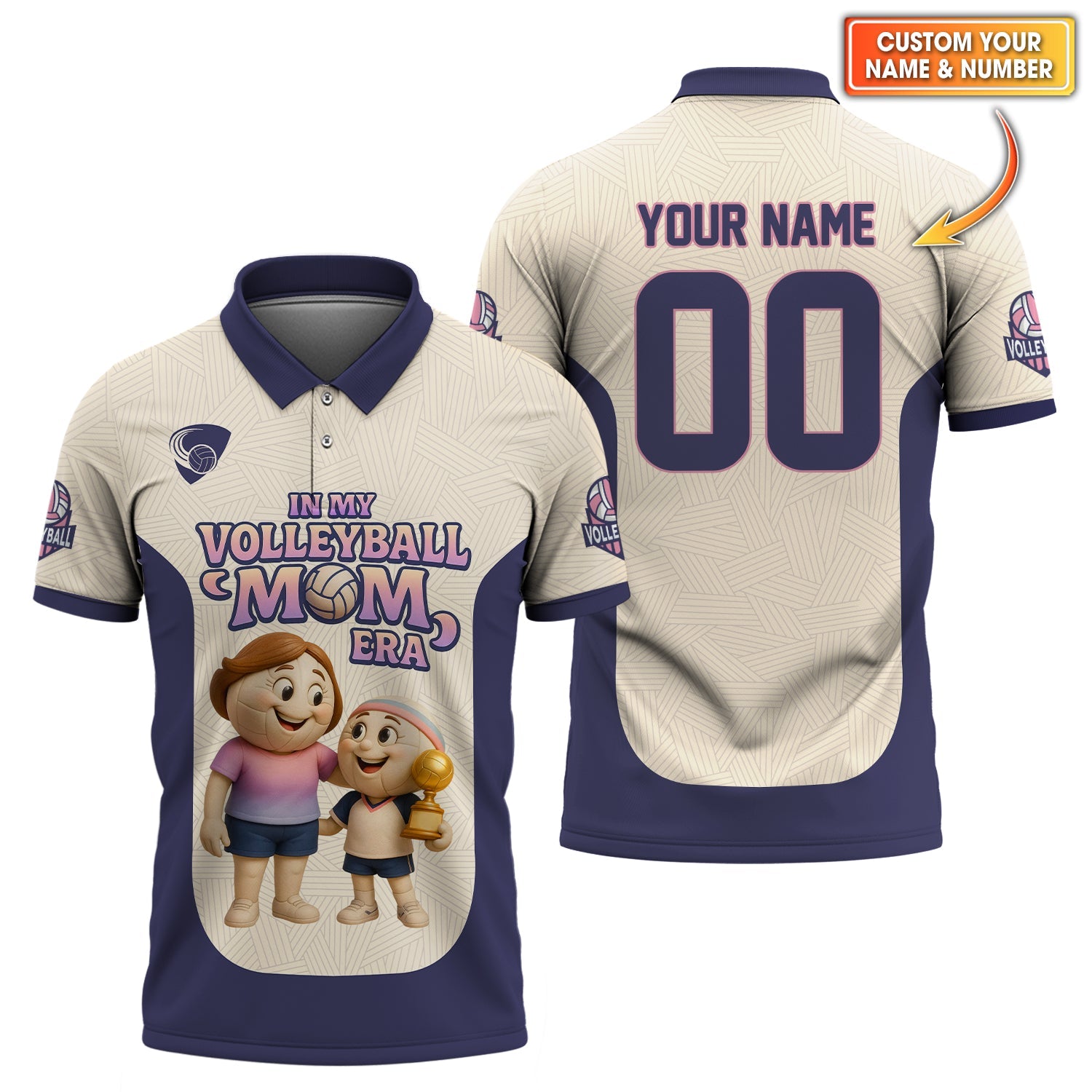 In My Volleyball Mom Era Jersey – Custom Name & Number Volleyball Shirt – Funny Volleyball Mom Gift