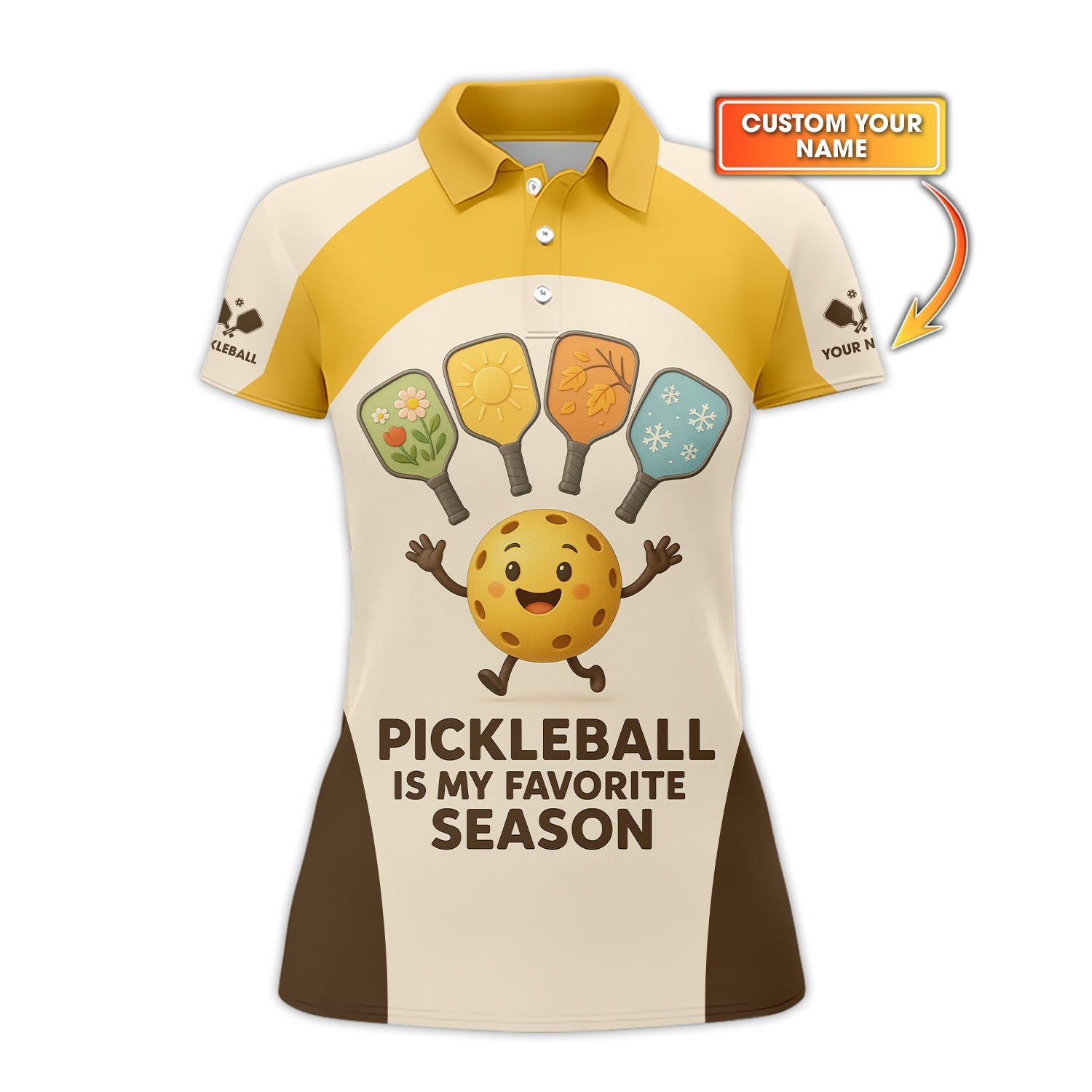 Women's Pickleball Shirt, Pickleball Is My Favorite Season Custom Polo for Players, GIft For Pickleball Lovers
