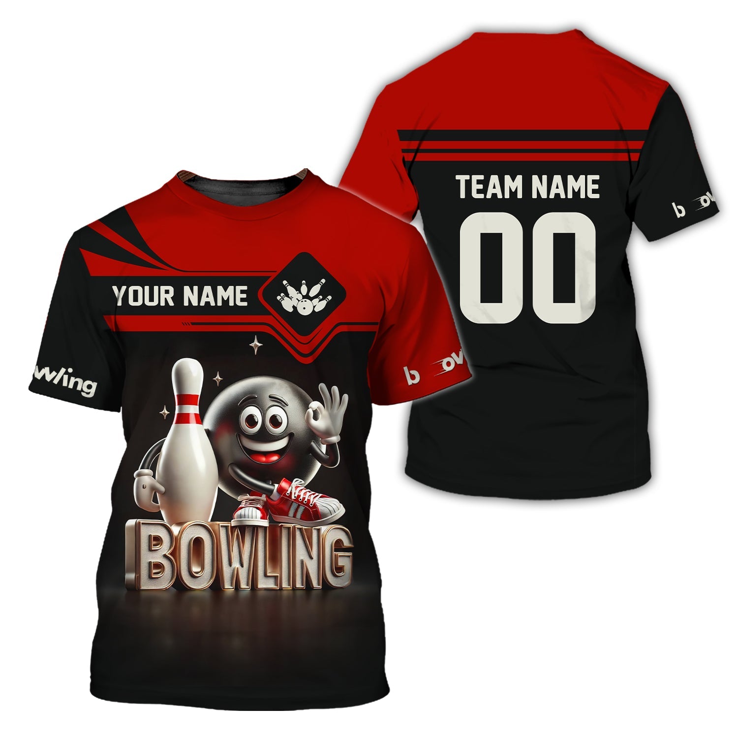 Bowling T Shirts Custom Name & Team Name, Funny Bowling Shirts, Bowling Presents