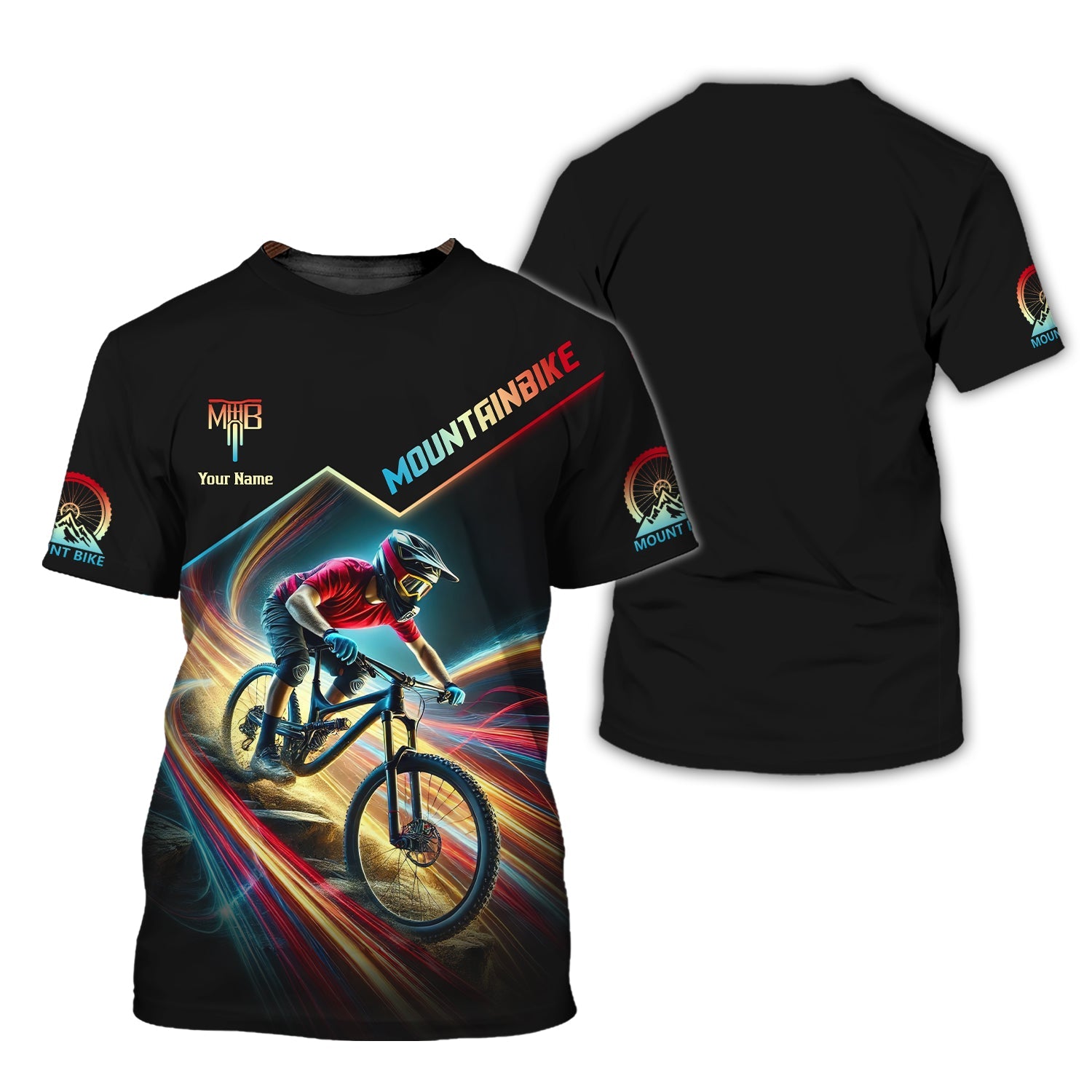 MTB Custom Cycling Shirts 3D T-shirt, MTB Polo Shirt, Custom mtb Jersey, Gift for Cyclists