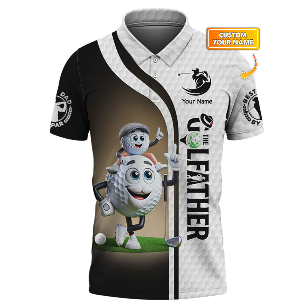 Custom Golf Dad Tee – The Golfather Shirt with Funny Golf Ball Design