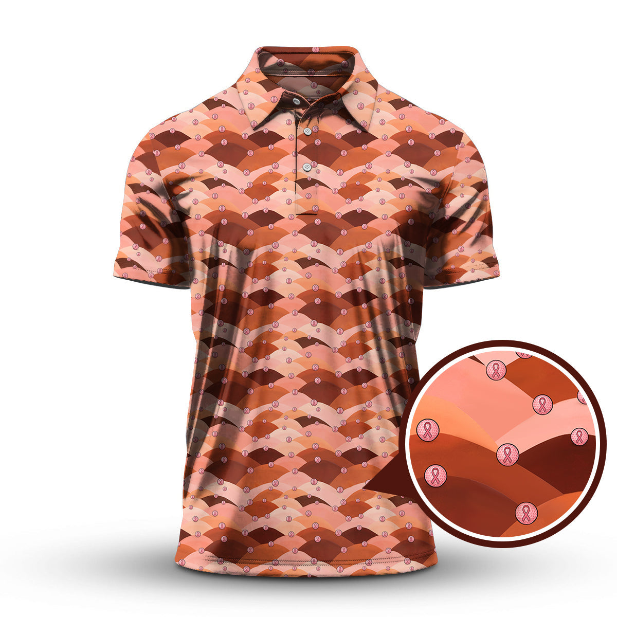 Breast Cancer Golf Shirt, Boobs Pattern Golf Shirt, Golf Gift For Golfer, Funny Golf Shirt