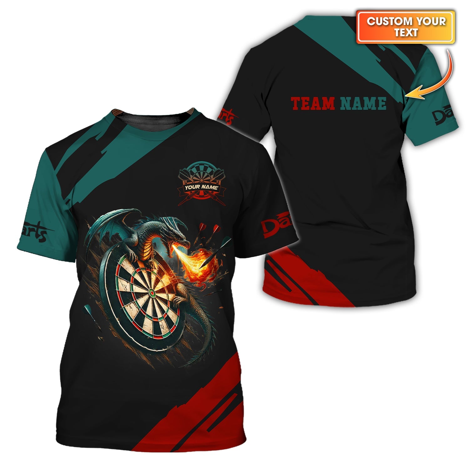 Darts Target Custom T-Shirts, Polo Shirt For Darts Player, Darts Shirts, Gift For Darts Lovers