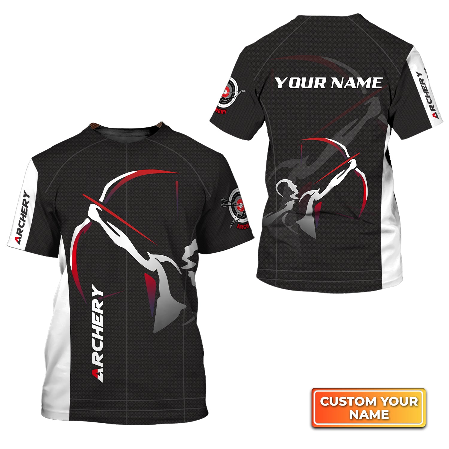 National Archery Team Personalized Name 3D Tshirt Gift For Archer
