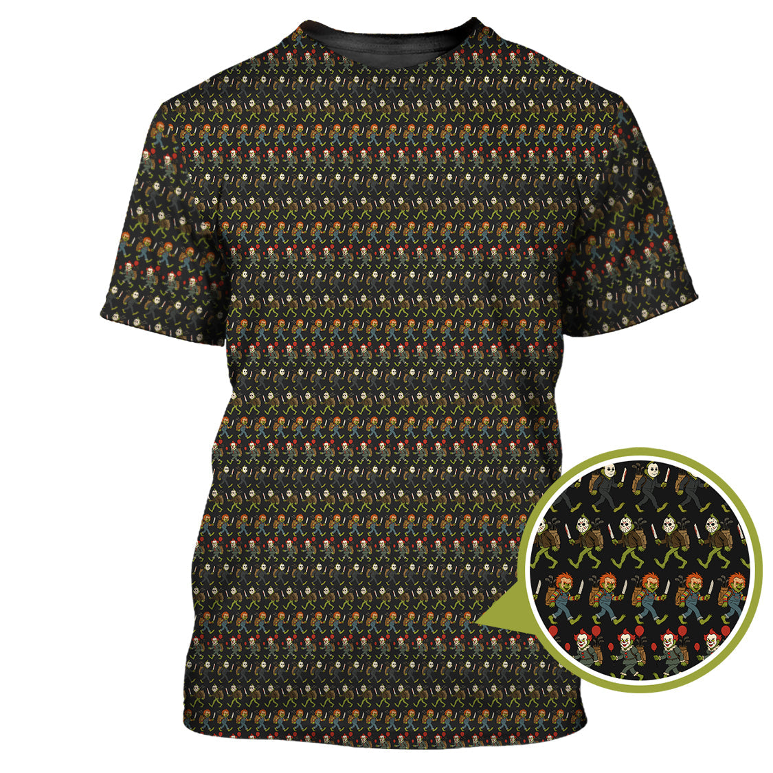Halloween Golf Shirt, Grinch Halloween Pattern Golf Shirt, Crazy Golf Shirt For Men