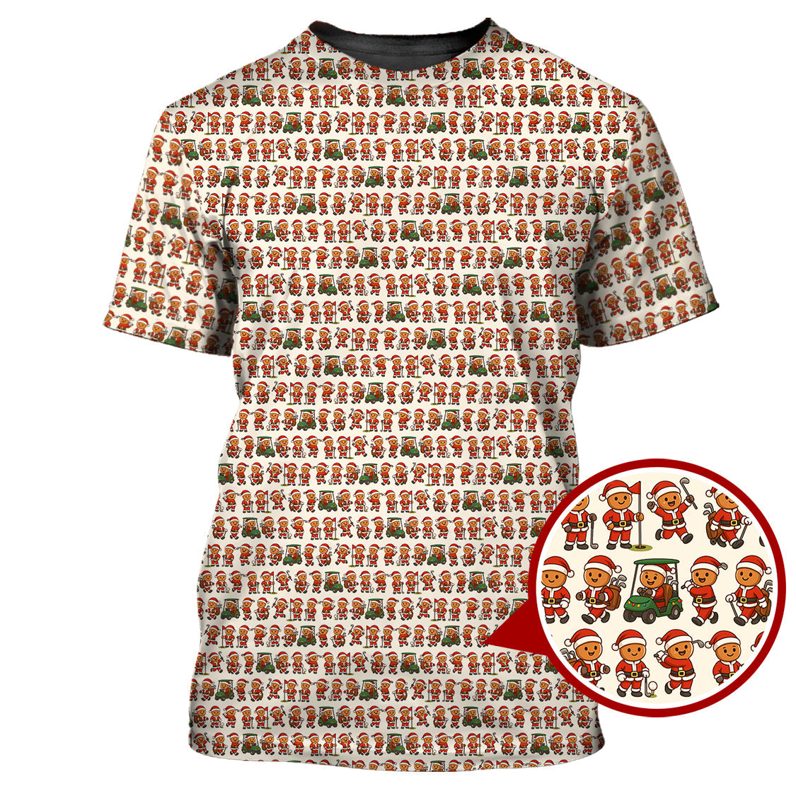 Funny Pattern Golf Shirt For Golfer, Christmas Golf Shirt, Golf Gift For Men