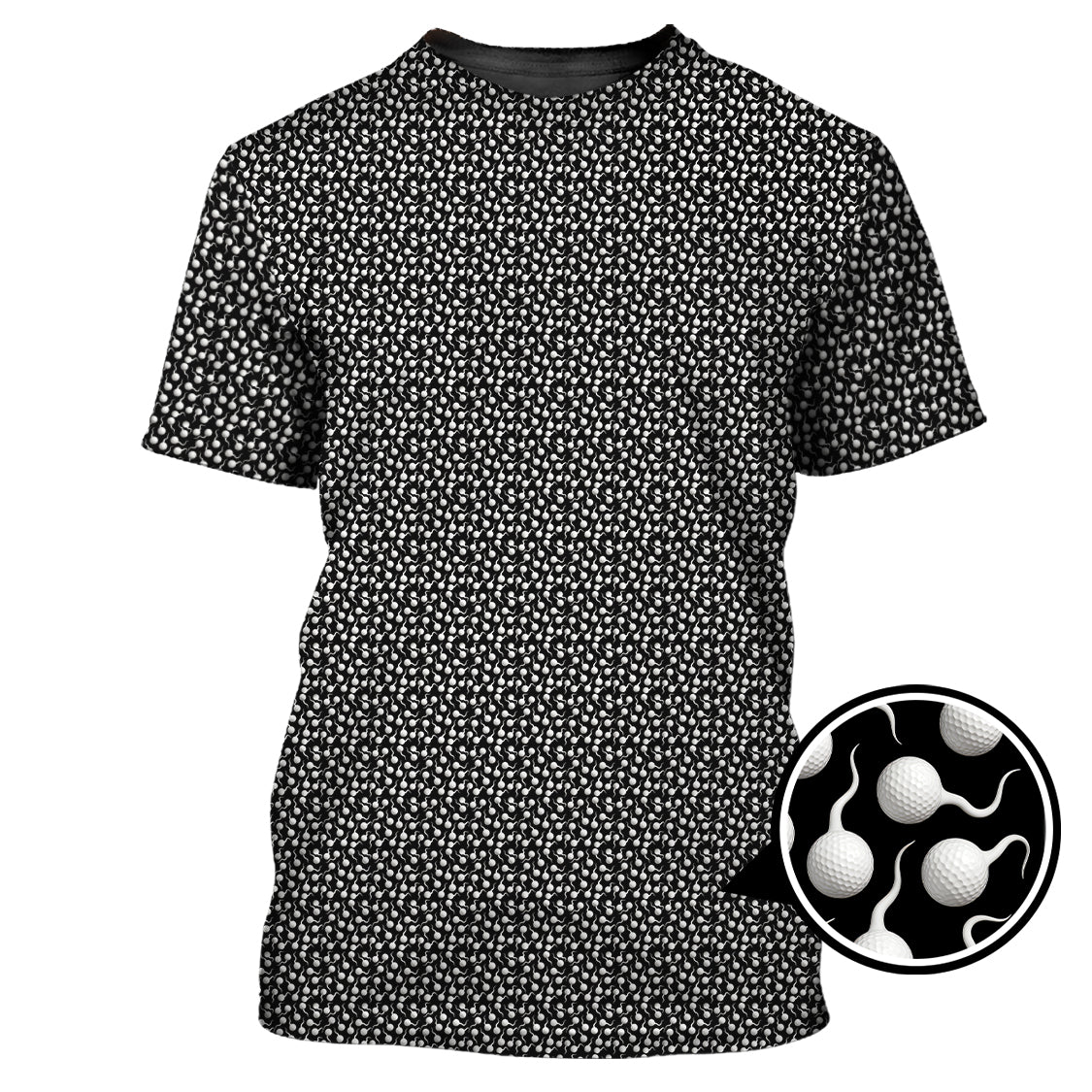 Funny Golf Shirt, Pattern Golf Balls Polos For Men, Crazy Golf Shirts For Golfers