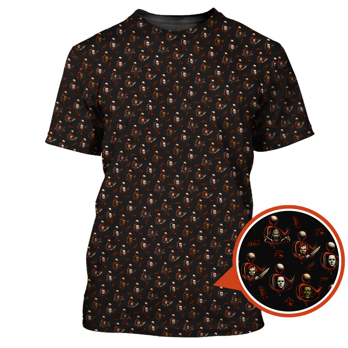 Halloween Golf Shirt For Golfer, Pattern Golf Shirt, Crazy Golf Shirt For Men
