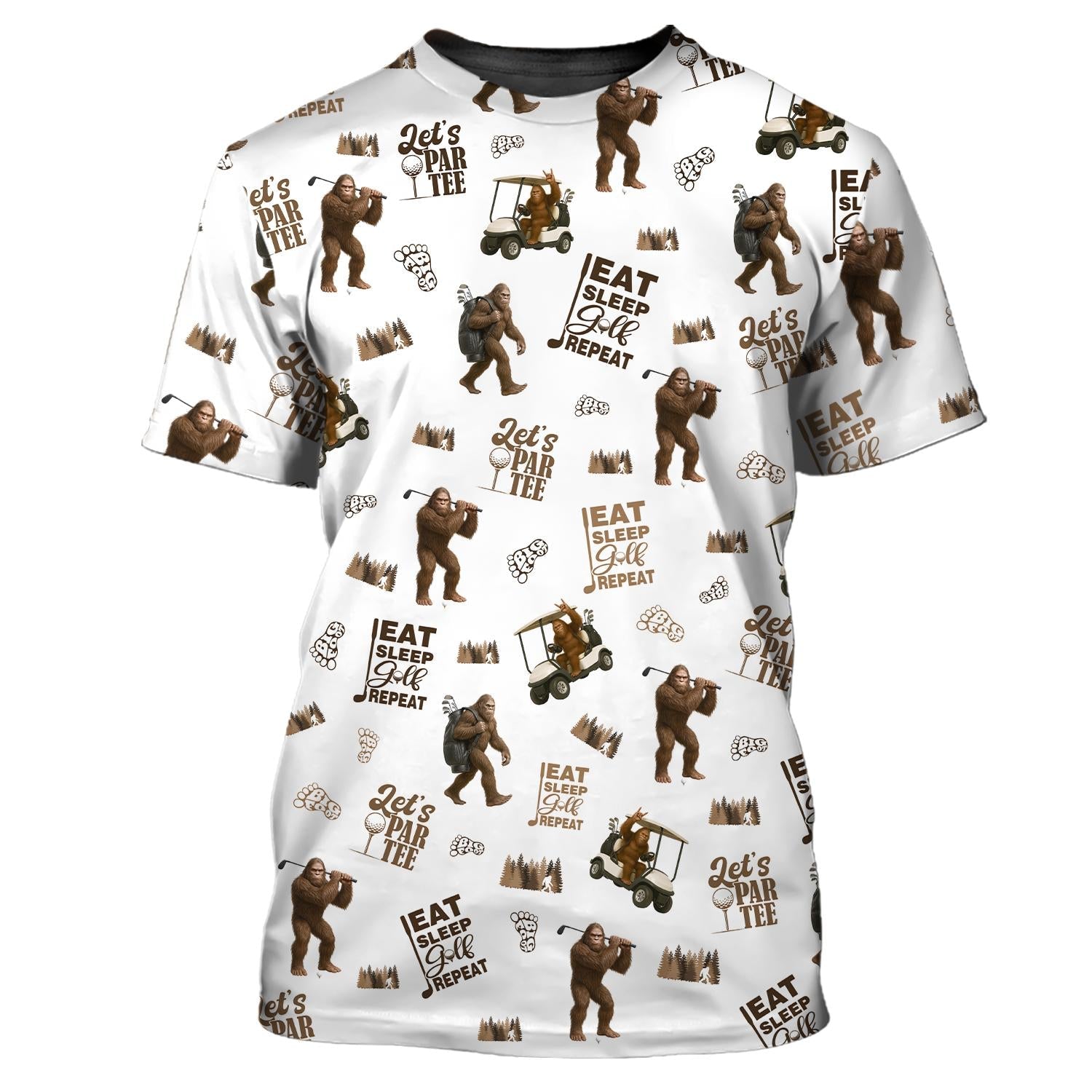Let's Par Tee Men's Bigfoot Golf Shirt Golfing Gifts Shirts for Golfer Clubs