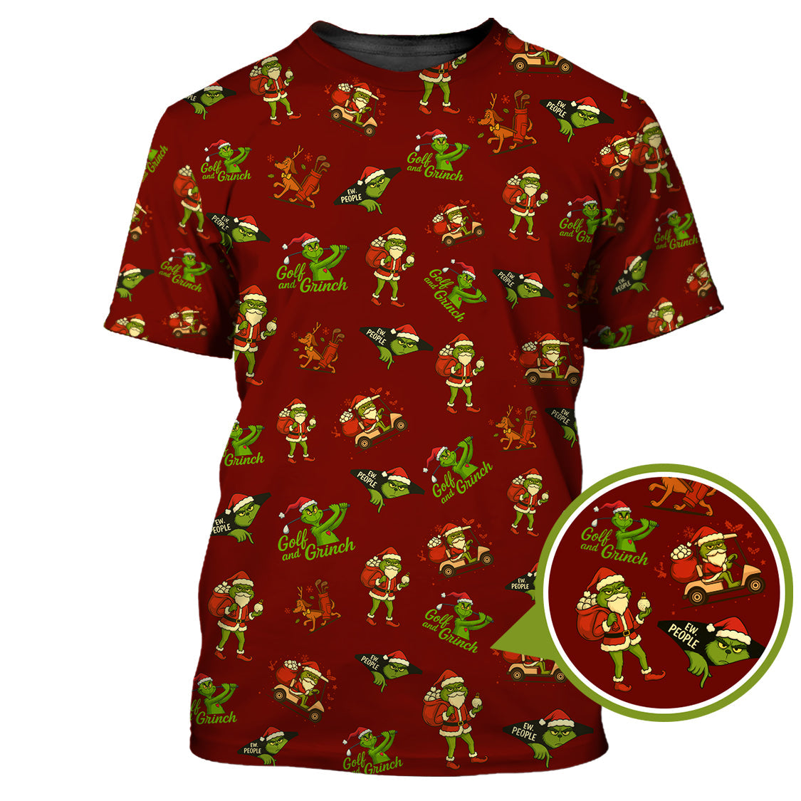 Xmas Golf Shirt For Golfer, Christmas Golf Shirt, Funny Pattern Golf Shirt For Men