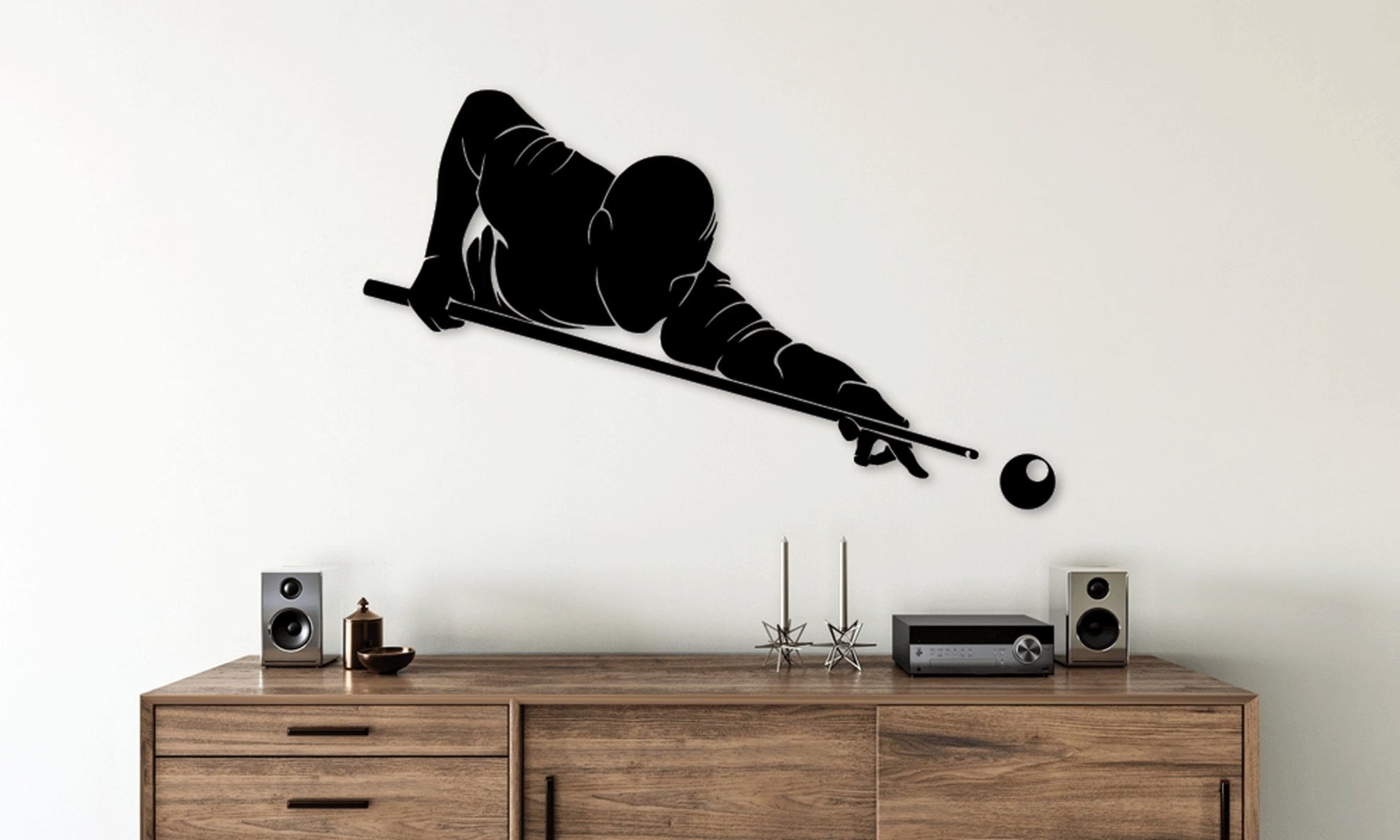 Billiards Wall Art for Game Room Decor, Snooker Player Metal Sign Wall Decor, Billiards Room Decor