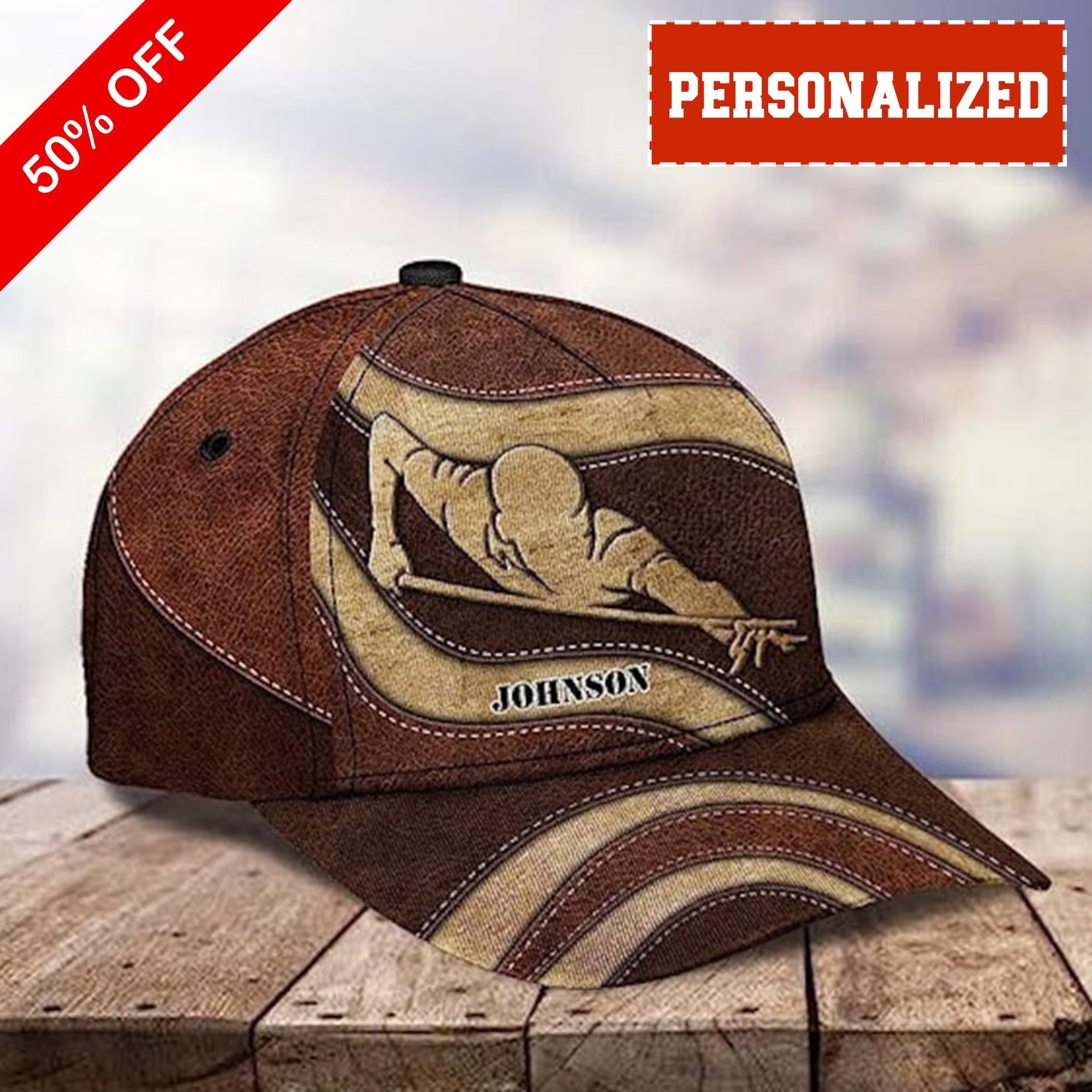 Personalized Billiard Baseball Cap, Custom Name Billiard Classic Cap, Gift For Billiard Players