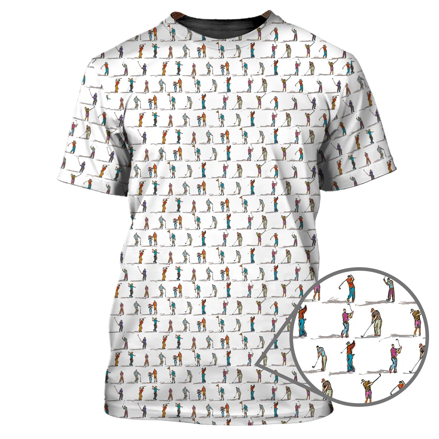 Golf Swing Motion Shirt, Pattern Golf Polos, Golf Gift For Men's, Funny Golf Shirts
