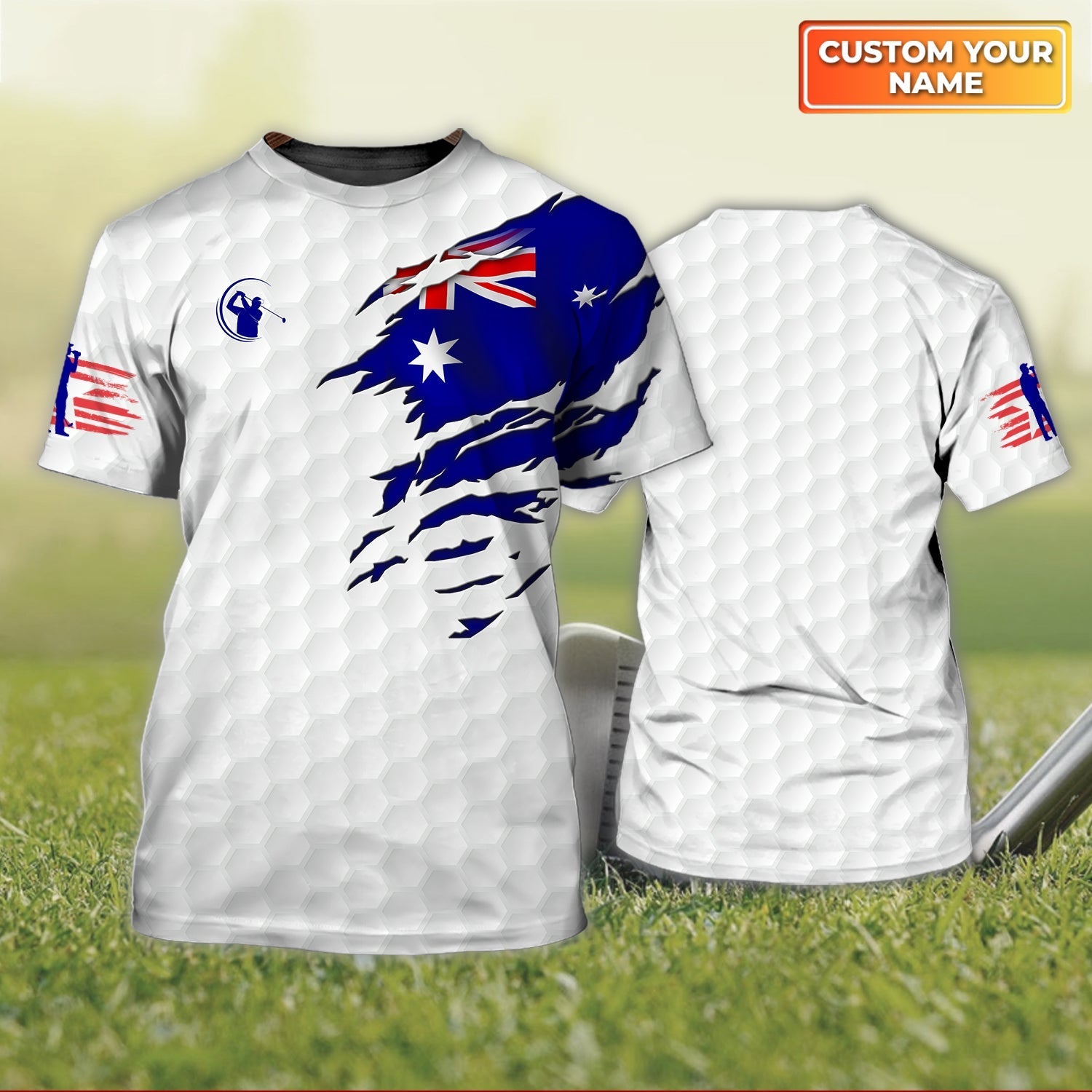 Golf, Personalized Name 3D Tshirt