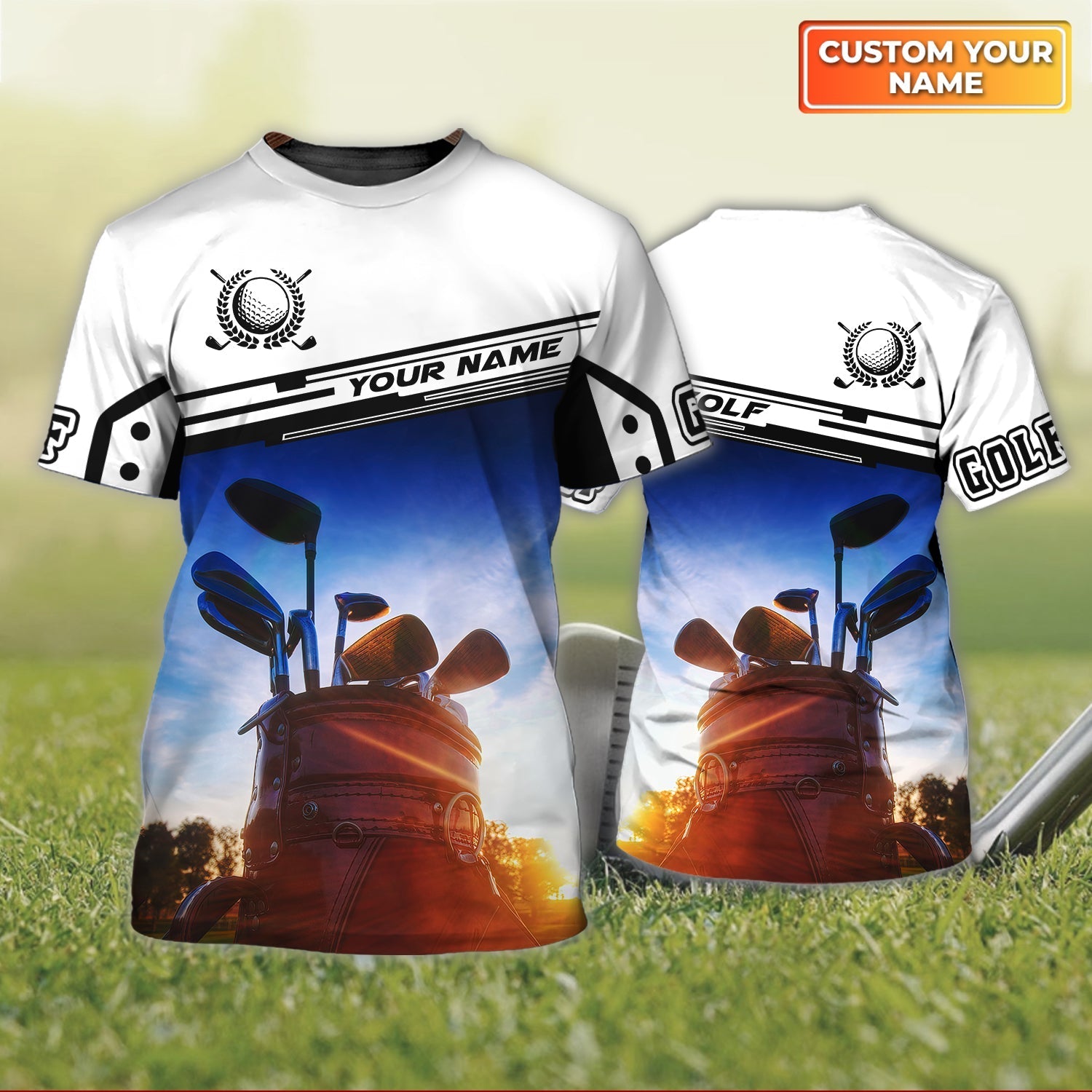 Golf T-shirt, Personalized Name 3D Tshirt