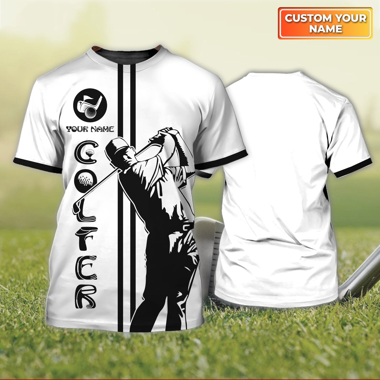 Golf, Personalized Name 3D Tshirt