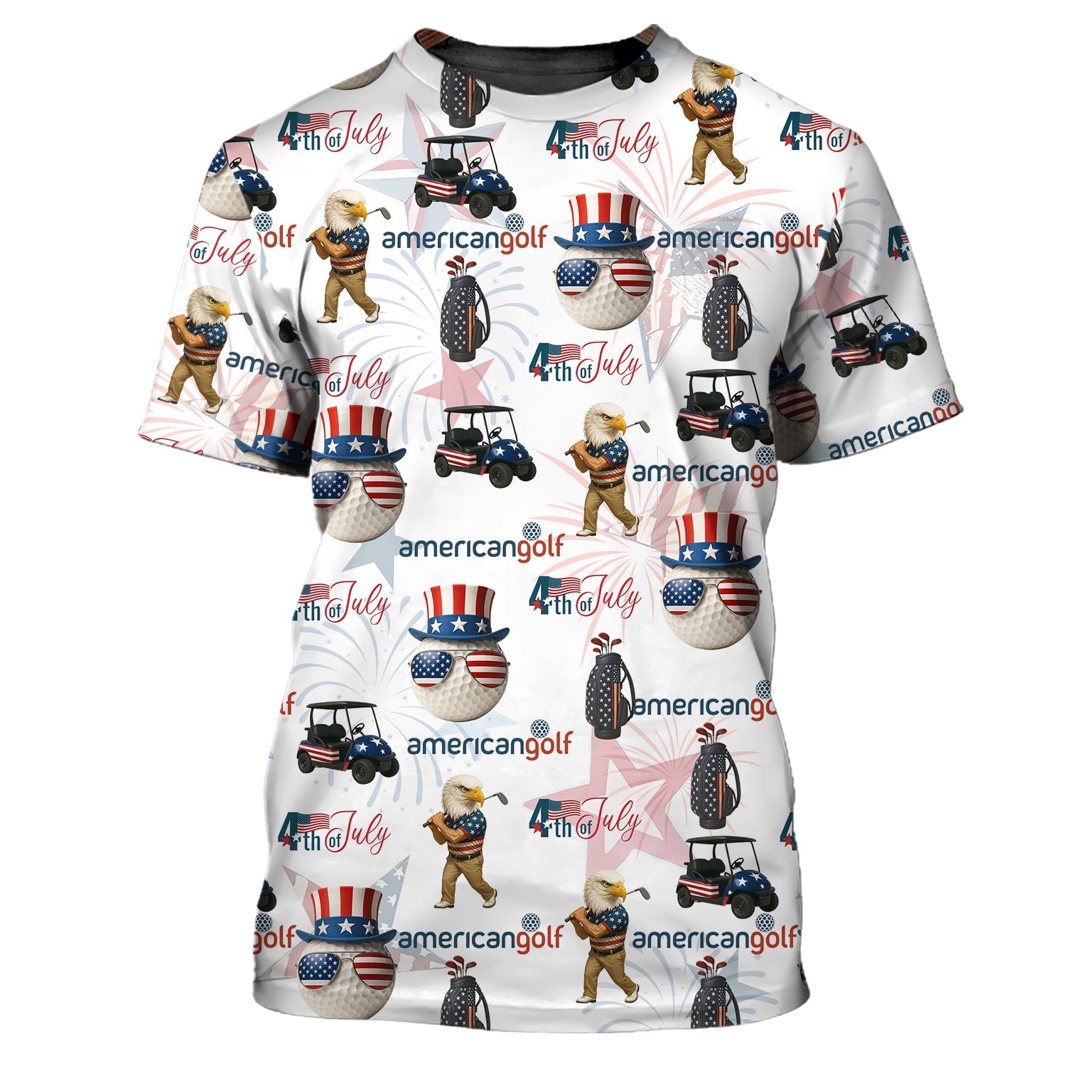 4th Of July Men's Golf Polo Shirt, Fourth Of July Gift, Women's Golf Shirt, Mens Golf Gift