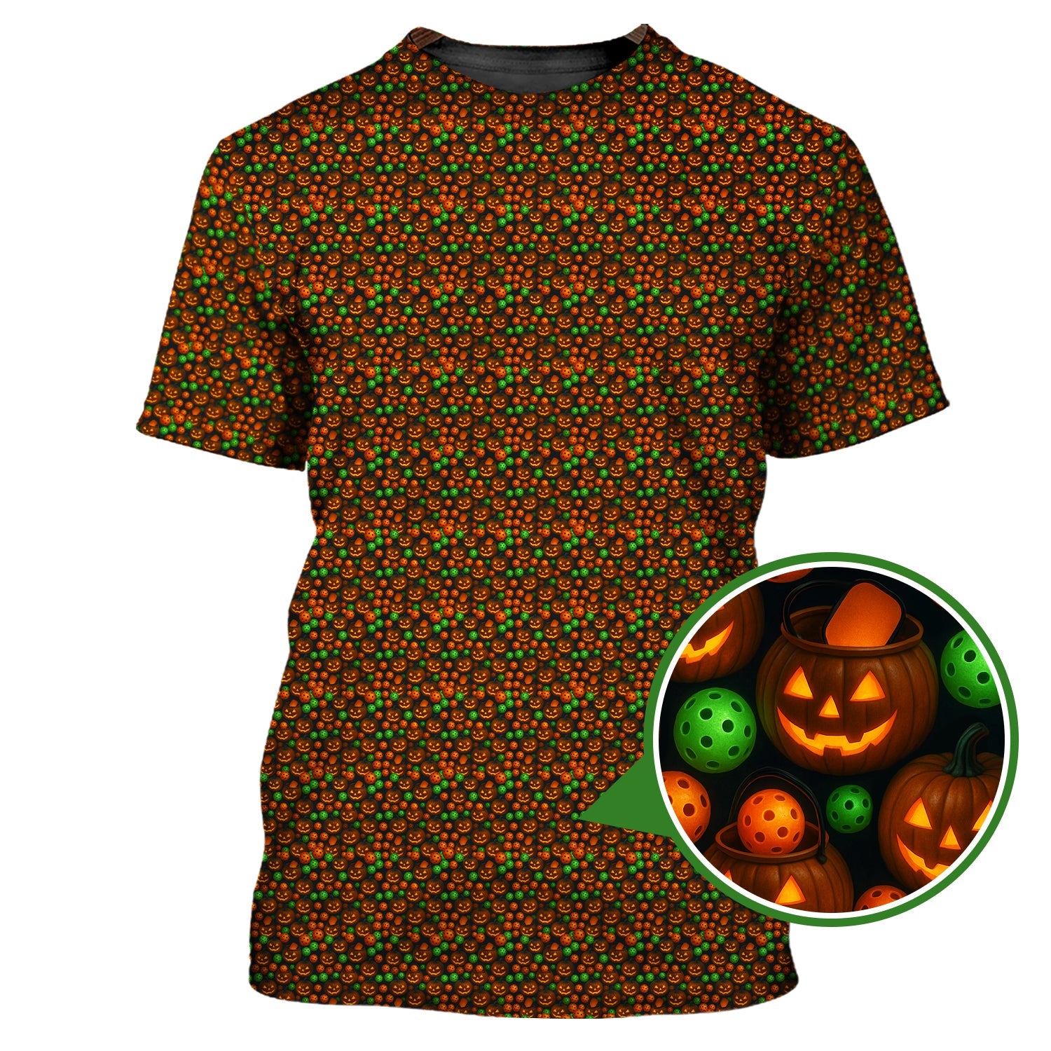 Pickleball Pattern Shirt, Halloween Pickleball Shirt For Men, Funny Pickleball Shirt, Gift For Pickleball Lover