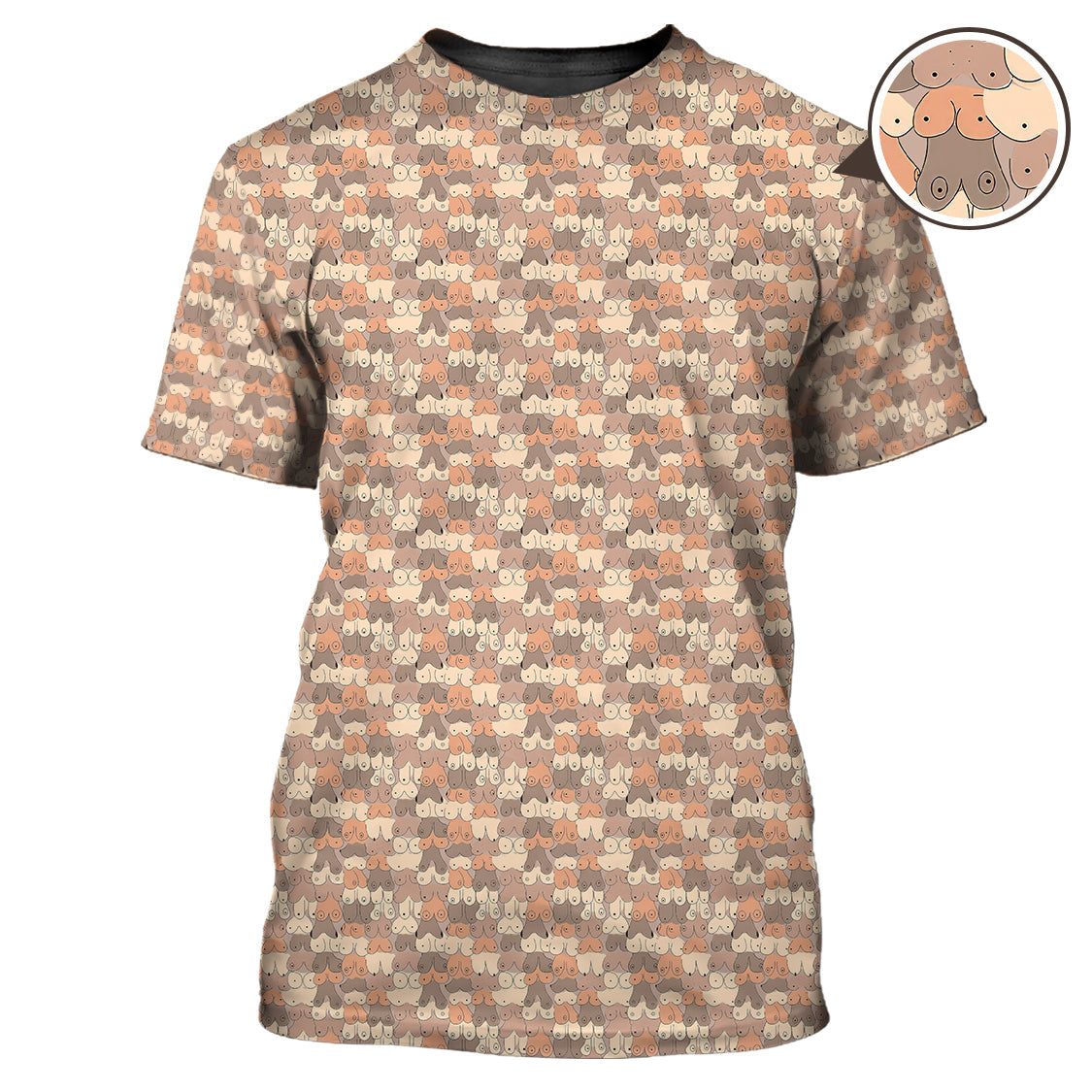 Pattern Golf Polos,  Boob Design Funny Golf Shirt for Men, Crazy Golf Shirts
