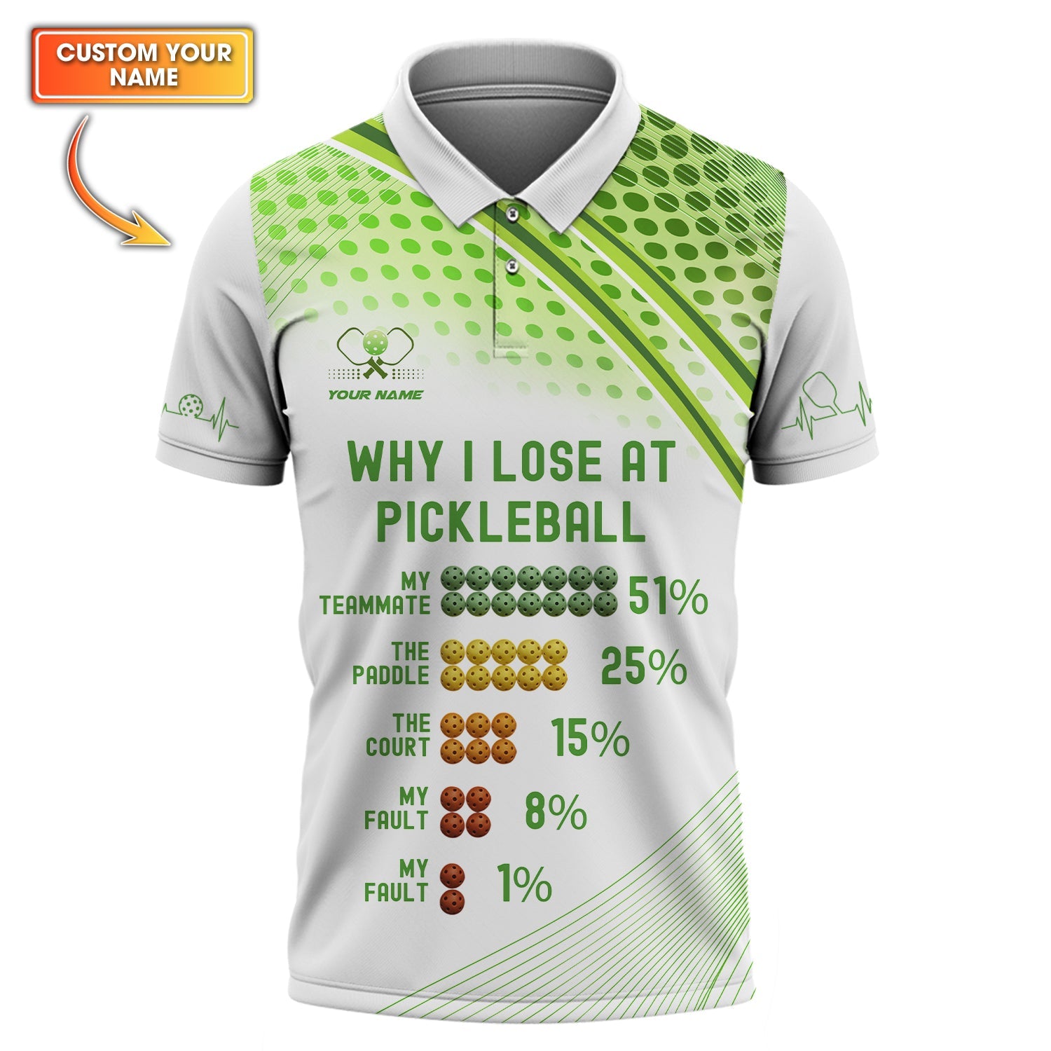 Custom Name Funny Pickleball Shirt, Why I Lose at Pickleball Shirts, Gift For Pickleball Lovers
