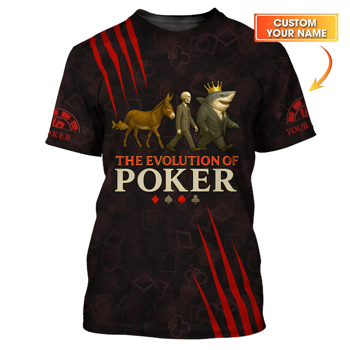 The Evolution of Poker Shirt, Funny Custom Poker Shirts For Card Players, Gift For Poker Lover