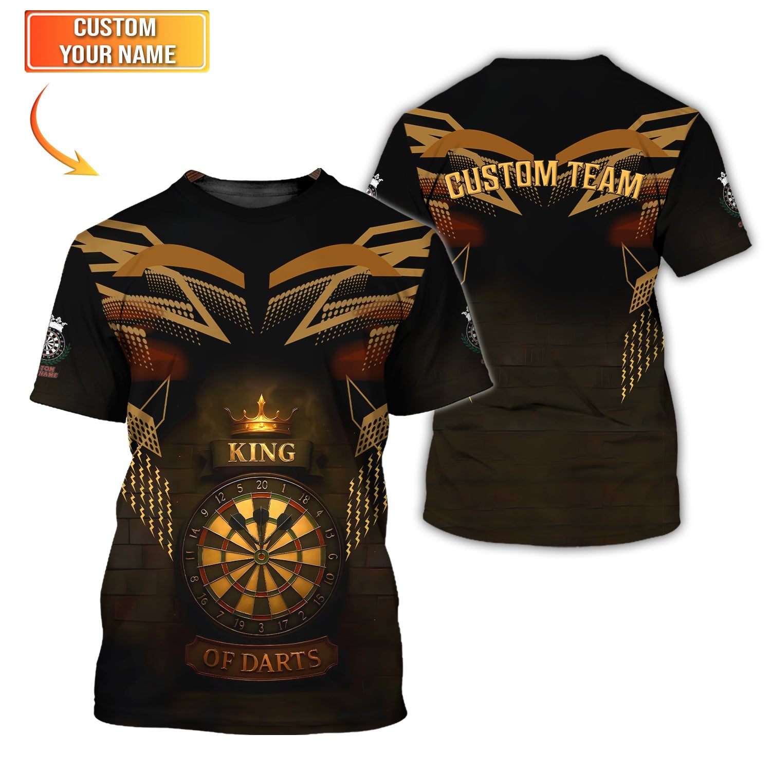 Dartboard Custom Dart Shirt King Of, Dart Team Shirts, Best Darts Gift For Dart Player