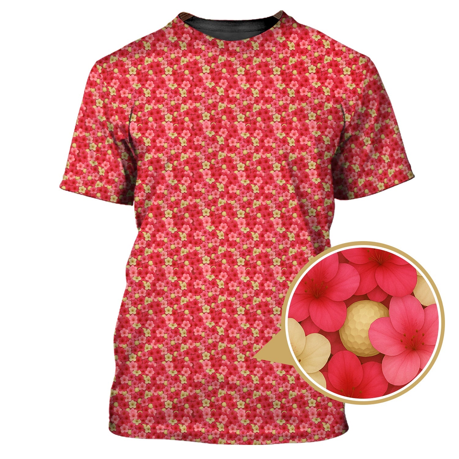 Azalea Golf Shirt, Pattern Golf Shirt, Golf Gift For Golfers
