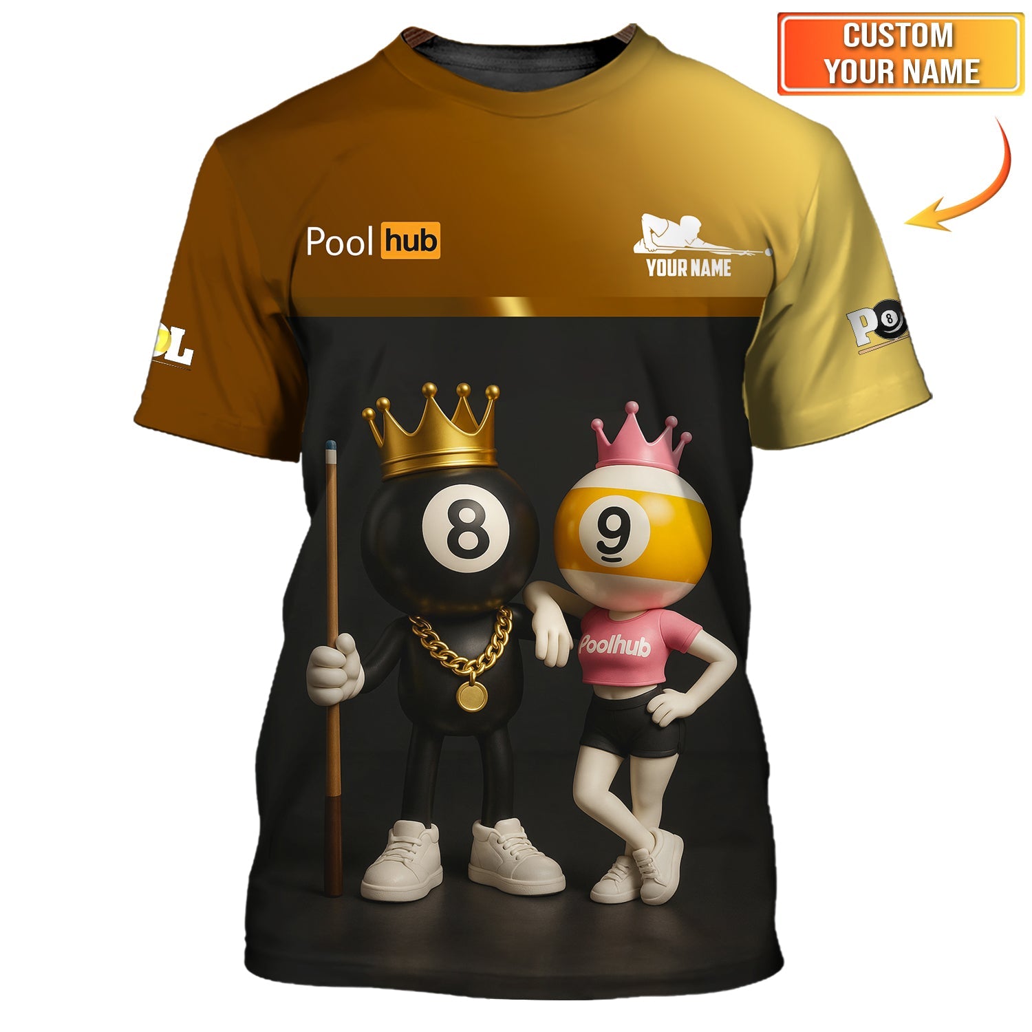 PoolHub Shirts, Custom Billiard Shirts, Funny Pool Jersey