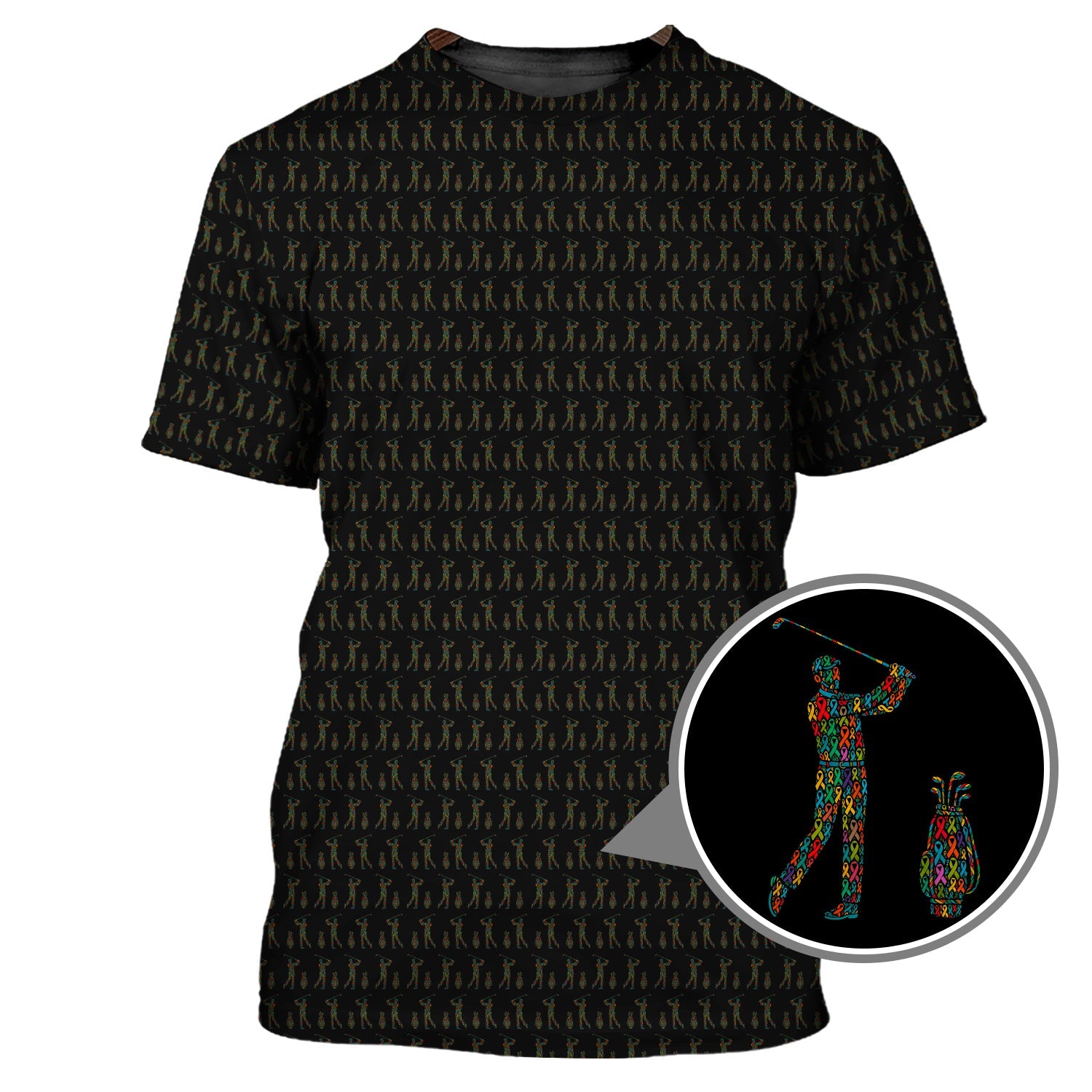 Cancer Survivor Shirt, Golf Gift For Golfer, Cancer Sucks In Every Color Shirt, Crazy Golf Shirt For Men