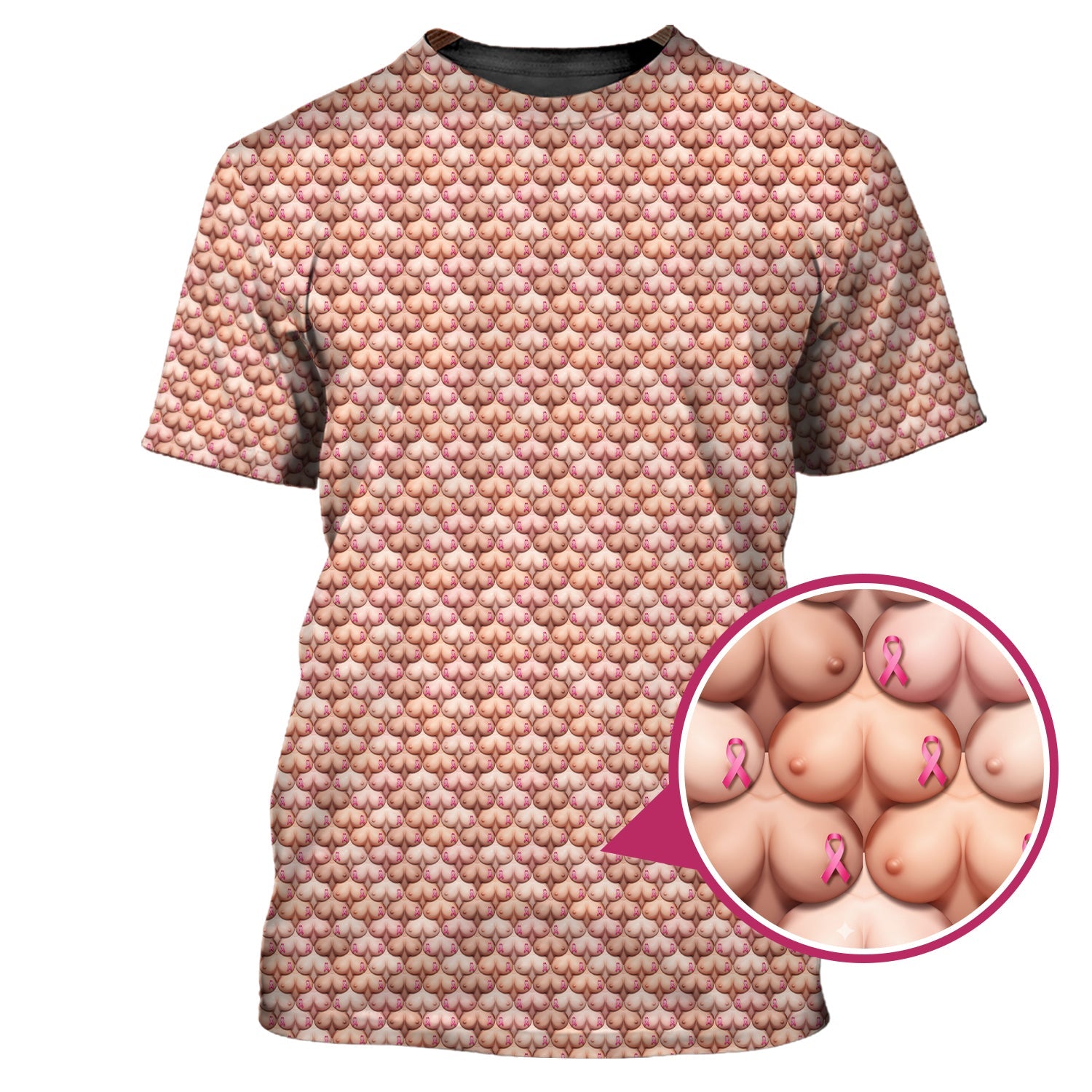 Golf Pattern Shirt, Funny Breast Cancer Golf Shirt, Golf Gift For Golfer