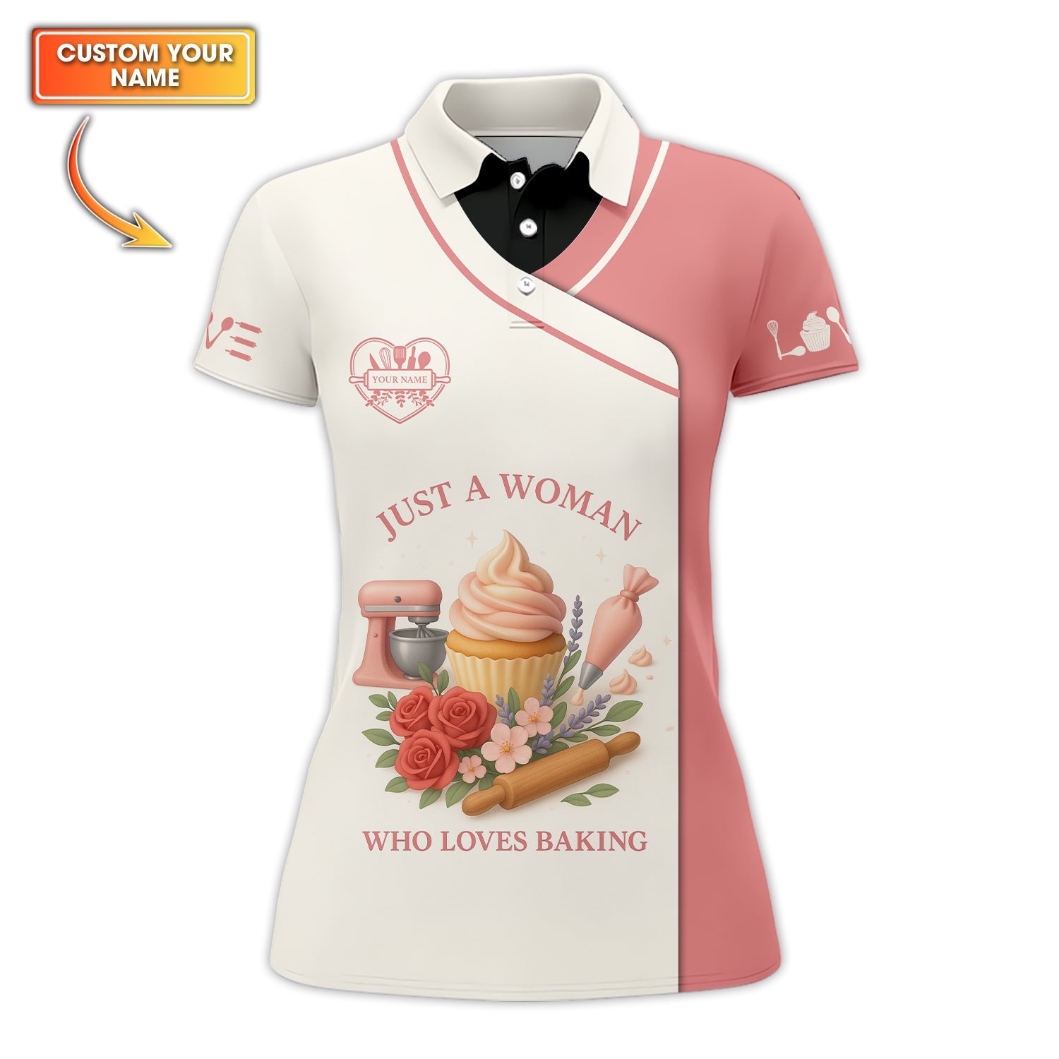 Custom Name Baker T-Shirts, Bakery Tools Shirt, Personalized Gift For Baker Lover