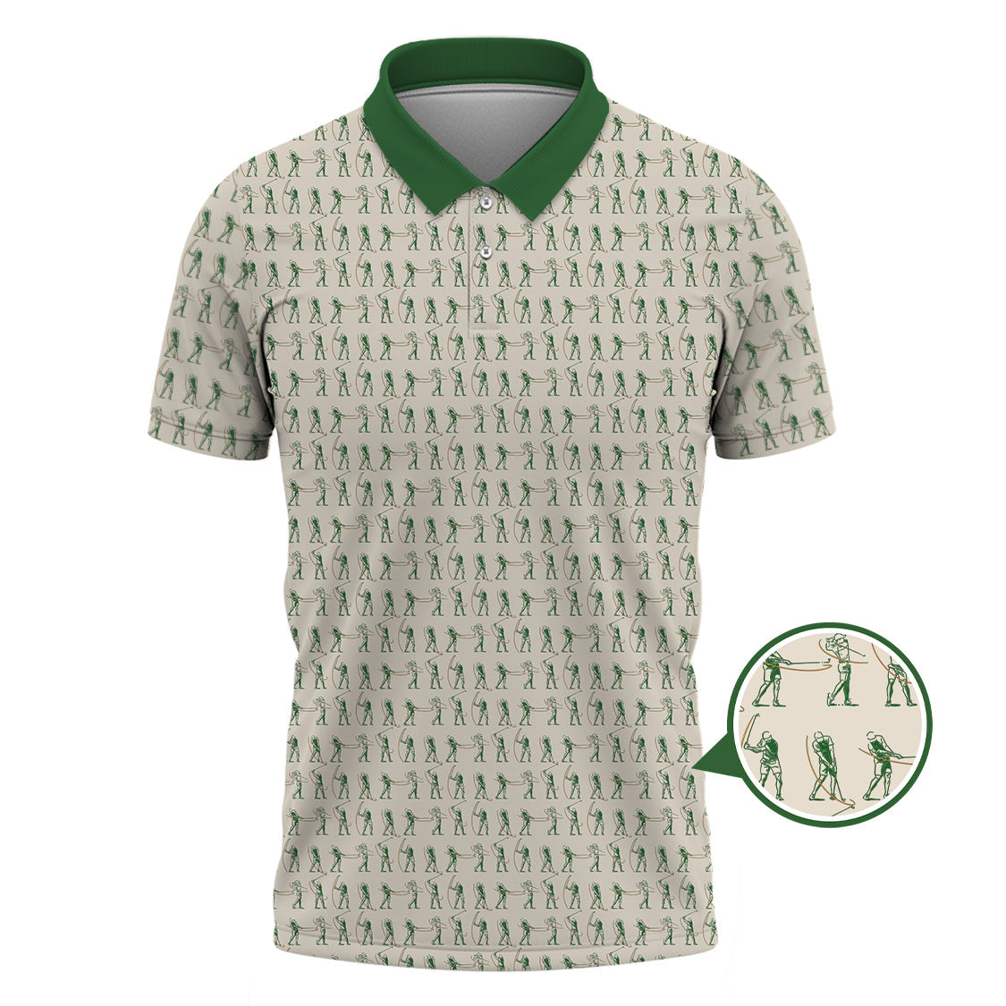 Golf Pattern Polos, Gofl Gift For Men's, Crazy Golf Shirts For Golfers