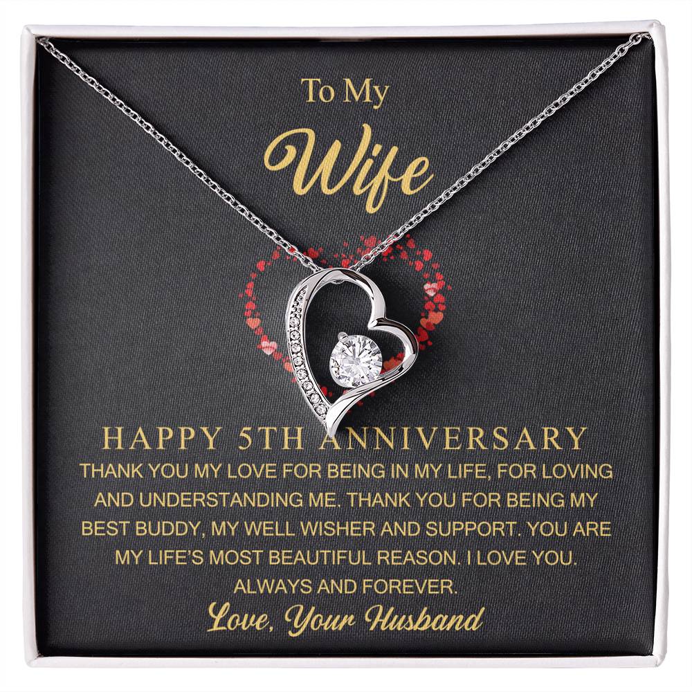 5th wedding anniversary gift for wife jewelry 5 years down 5 years married gift