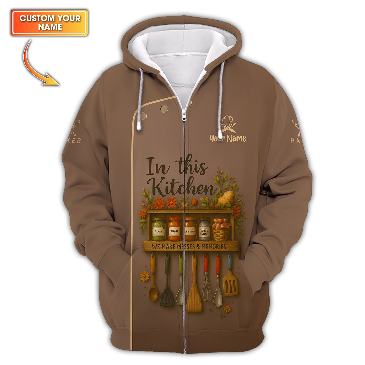 Personalized Chef Shirt, Custom Chef Uniform For Cooking Lover, In This Kitchen We Make Messes & Memories Shirt,