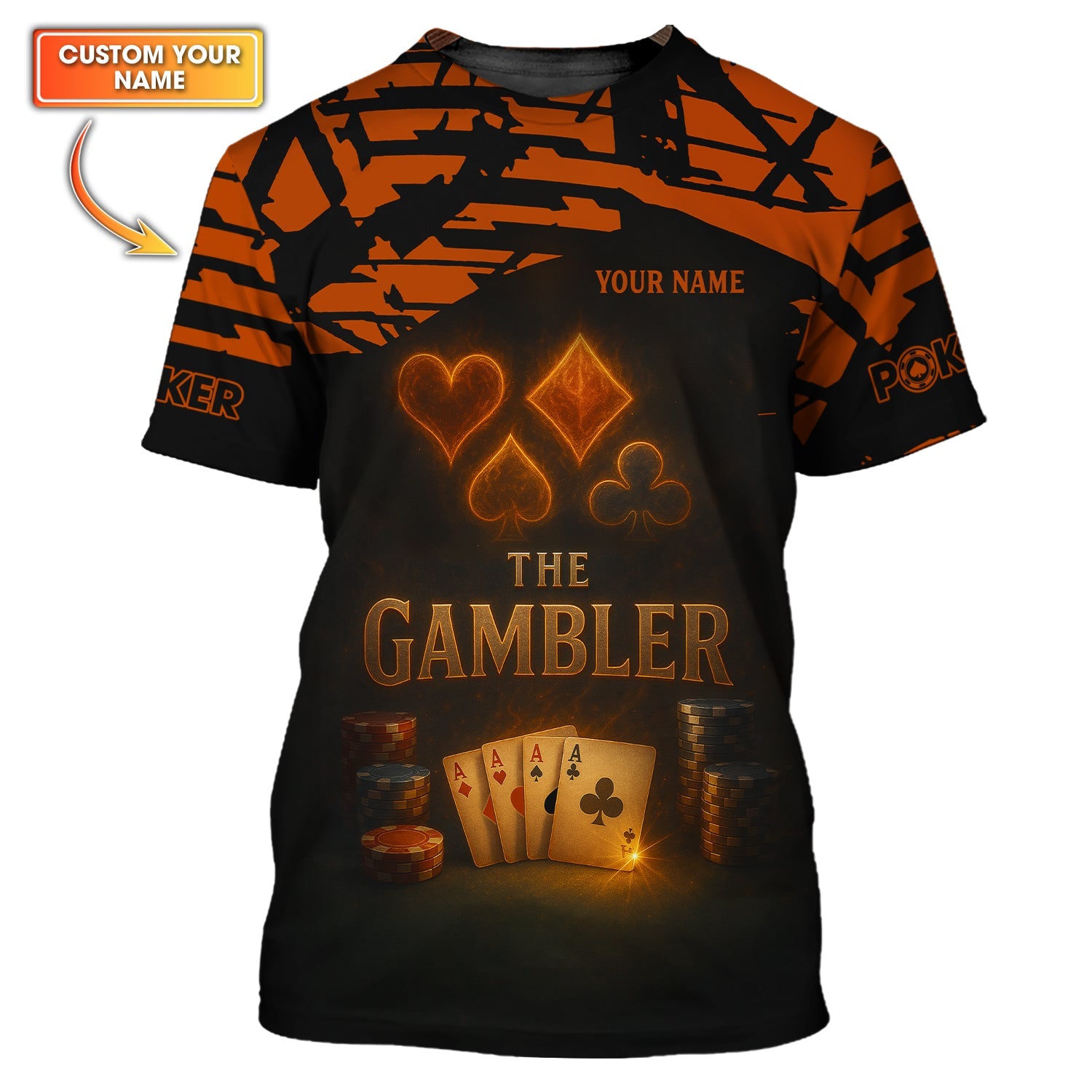The Gambler Polos, Custom Poker Shirts, Funny Poker Shirt, Gift For Poker Players