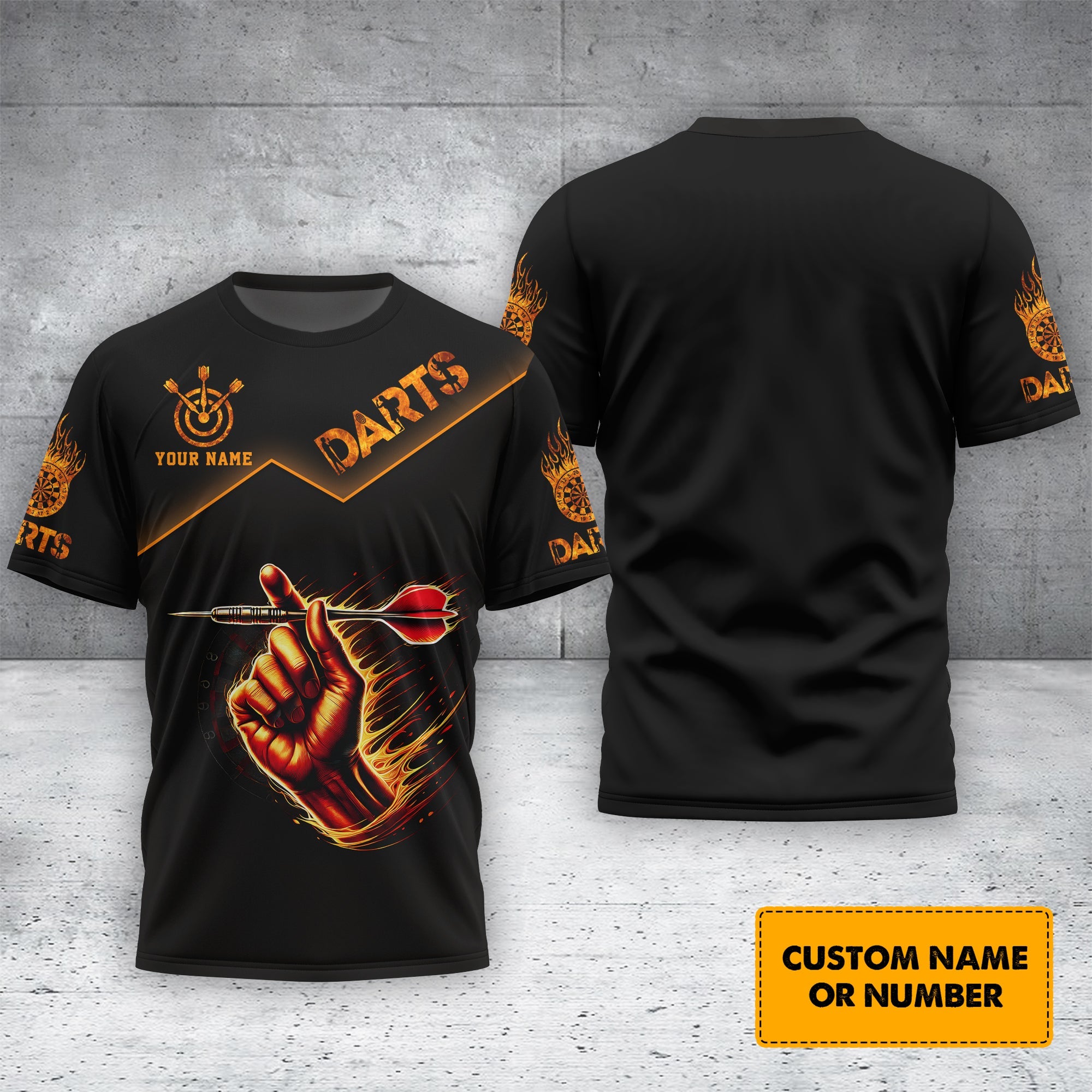 Custom Name 3D Shirt Darts Game, T-shirt For Darts Player, Darts Shirts, Gift For Darts Lovers