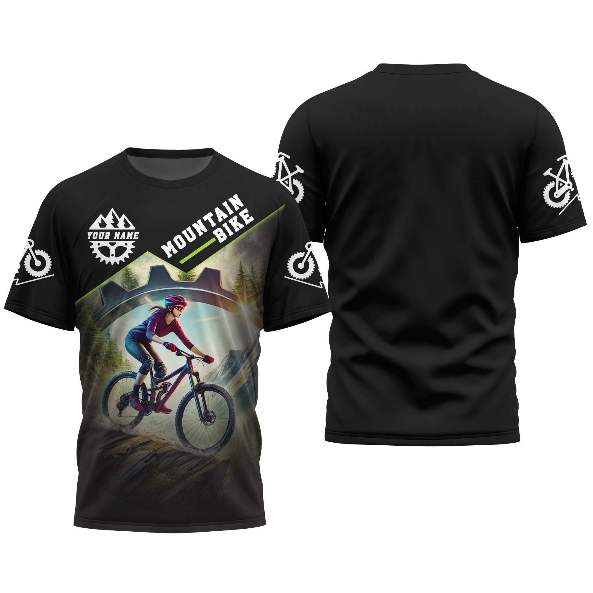 Custom Mountain Bike T Shirt 3D Design Lightweight Sportswear Personalized Team Apparel Gifts For Bike Enthusiasts