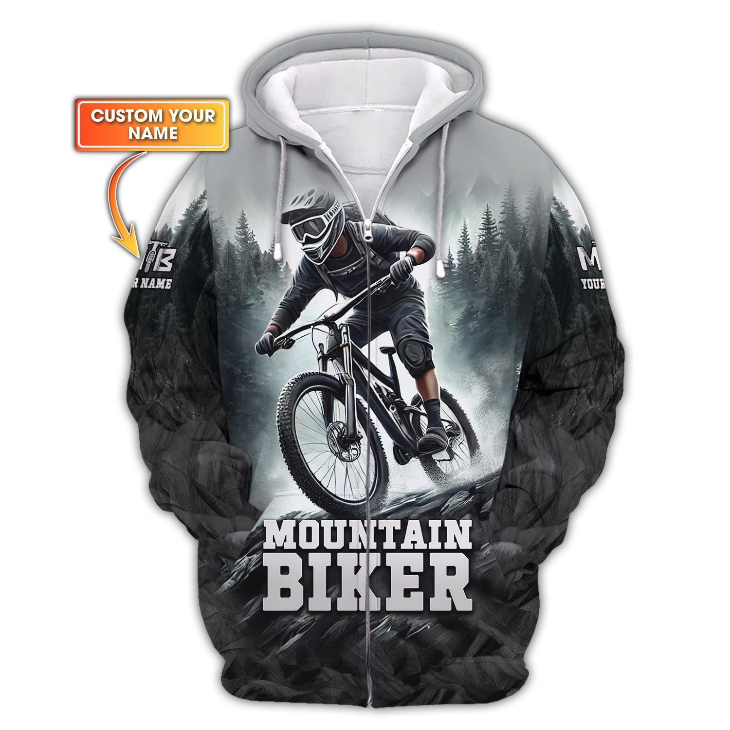 Custom Mountain Bike Adventure T Shirt, MTB Cycling Shirts, Presents For Cyclists