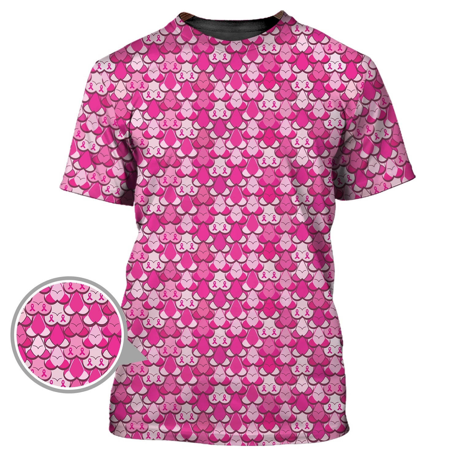 American Tatas Funny Golf Shirt, Pattern Golf Polos For Women,Breast Cancer Golf Shirt For Golfers