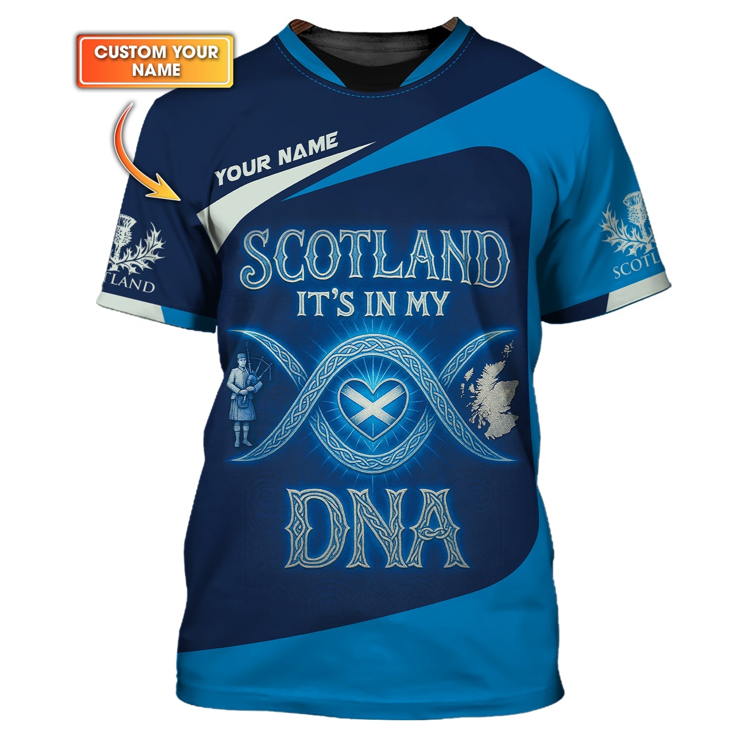 Personalized Scottish Shirt, Scotland It’s In My DNA Shirt, Scotland Shirt With Custom Name