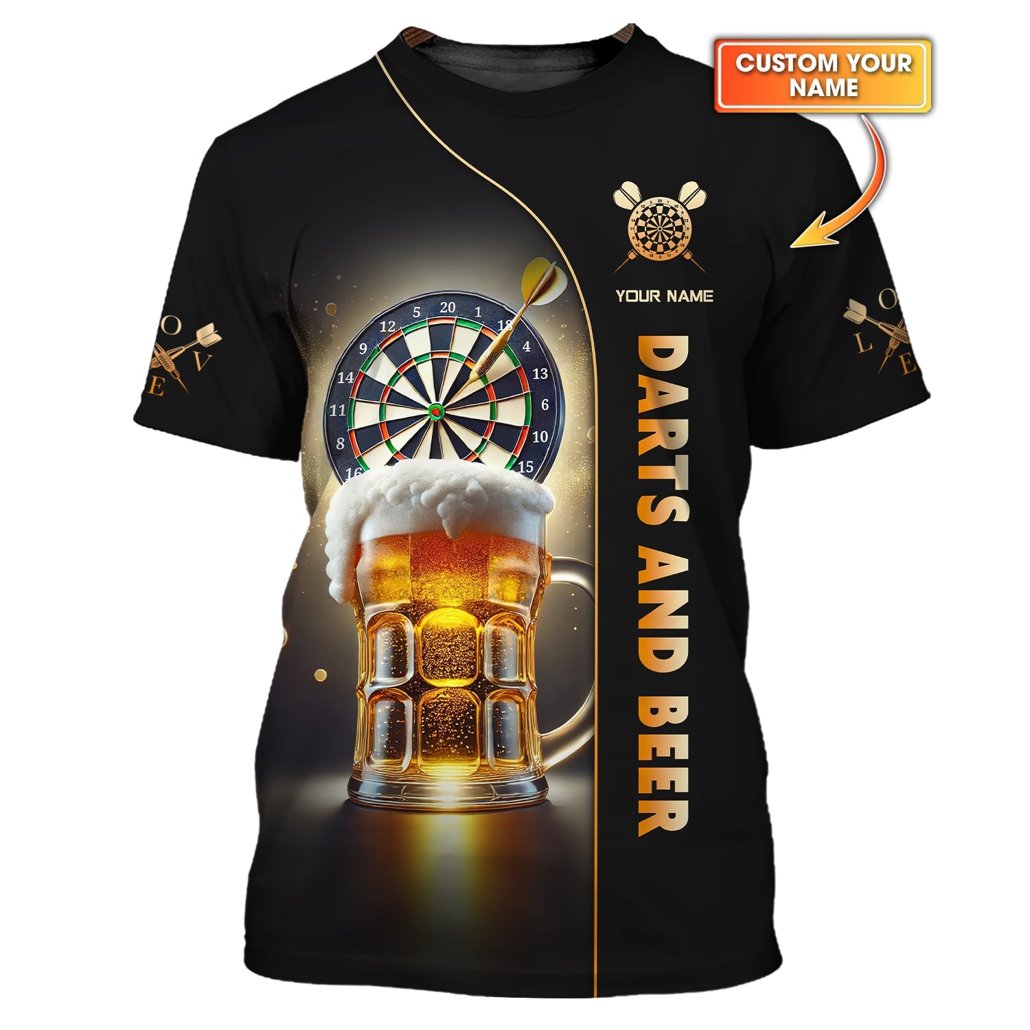 Darts And Beer Design Darts T Shirt, Love Darts Shirts, Gift For Darts Lovers